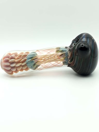 Preview pic of Bosco’s Dog House spoon – Inside Out Fumed Stem with Swirl Bowl and Honeycomb Implosion Mouthpiece