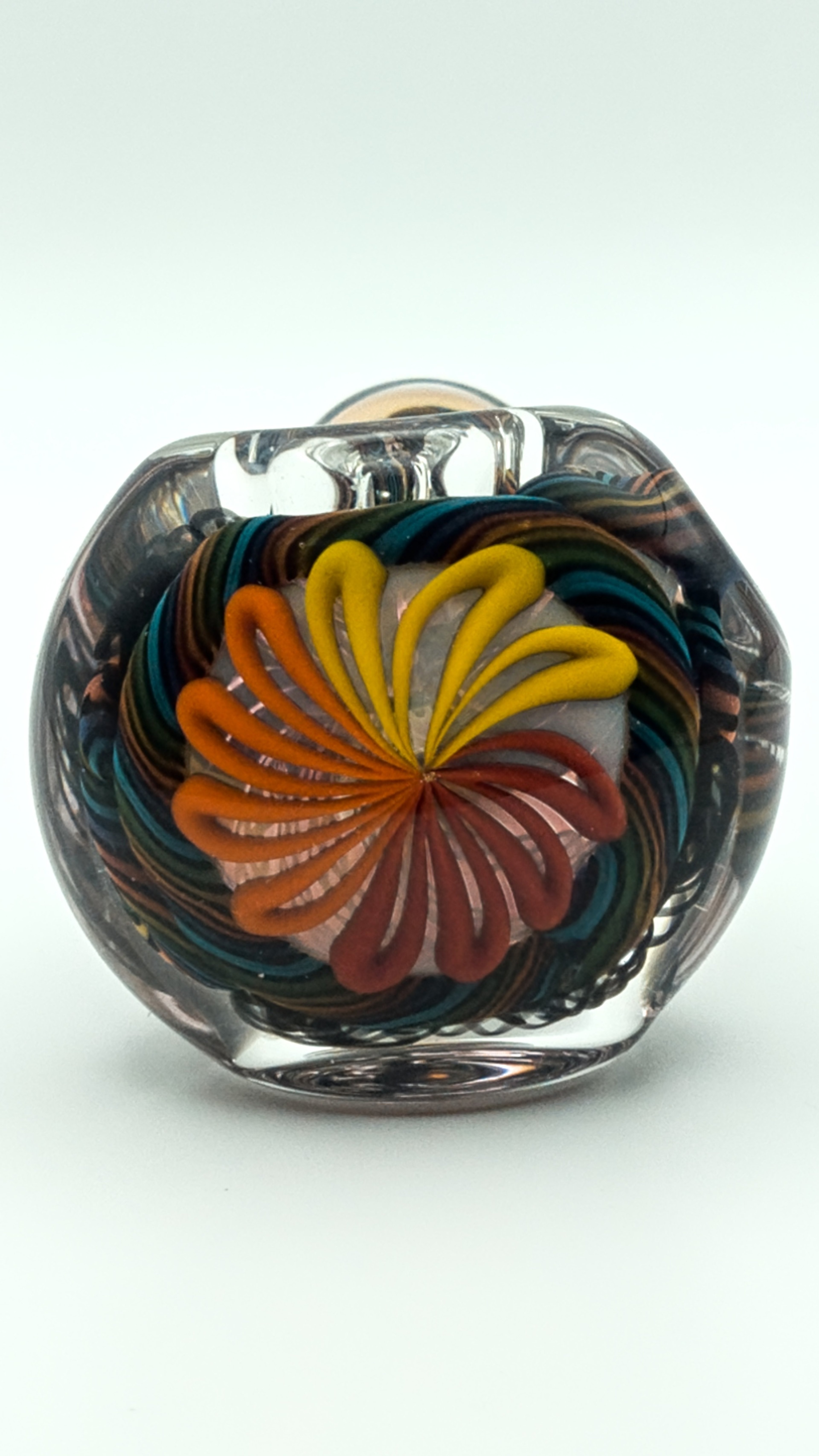 Talent Glass Works Latticino Spoon - Multi Color Flower Front image 0