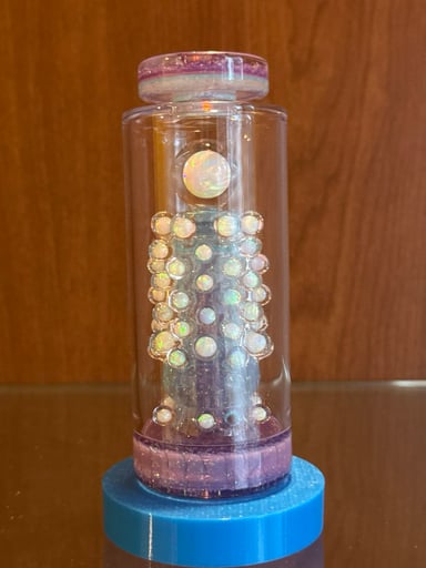 Preview pic of Spiders glass 64 opal engraved puffco pro top