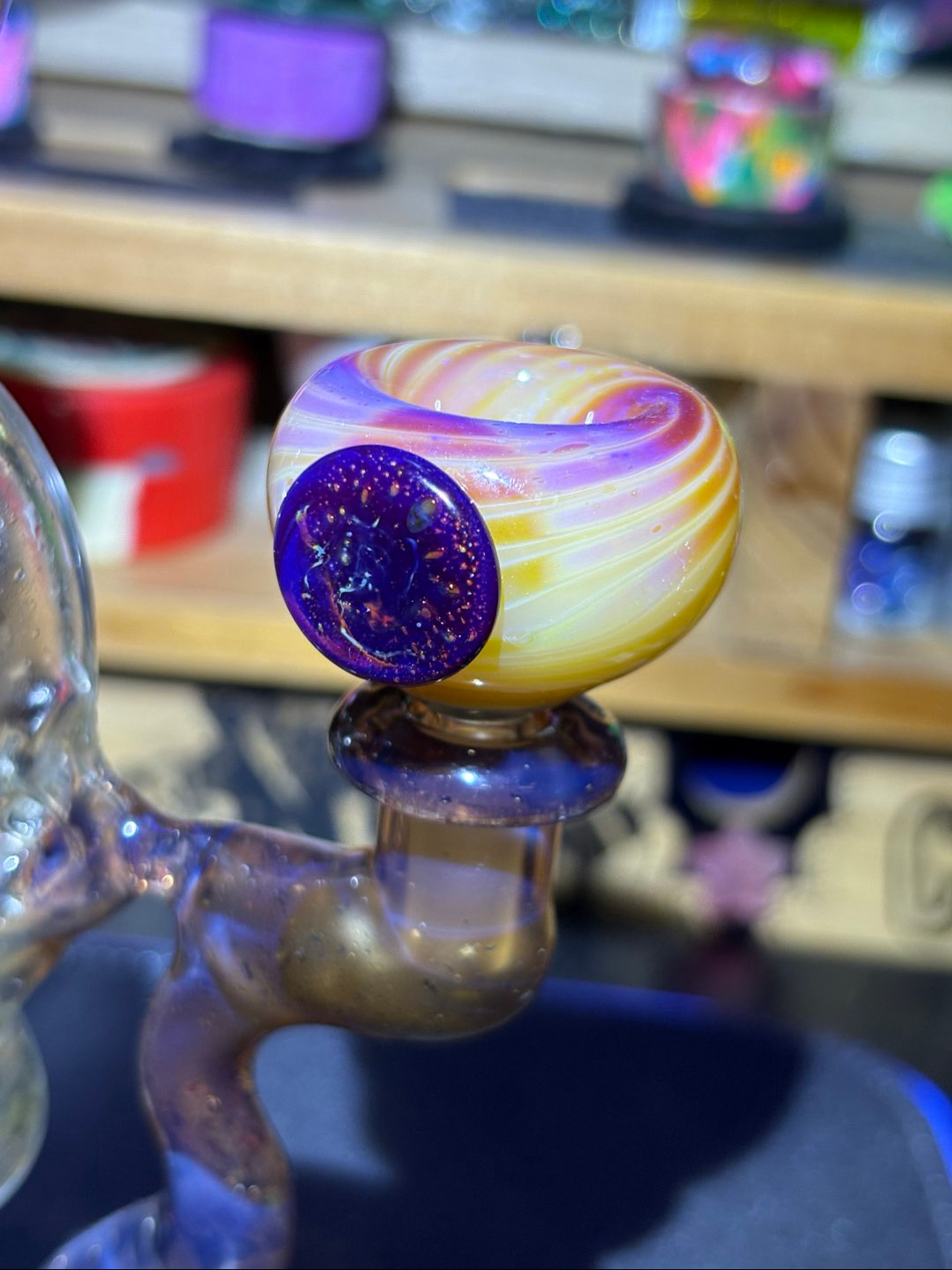 Preview pic of *NORO* 🌅 10mm Pomegranate Cropal Disc with Blending Sunset to Dusk inside out Slide 🌄