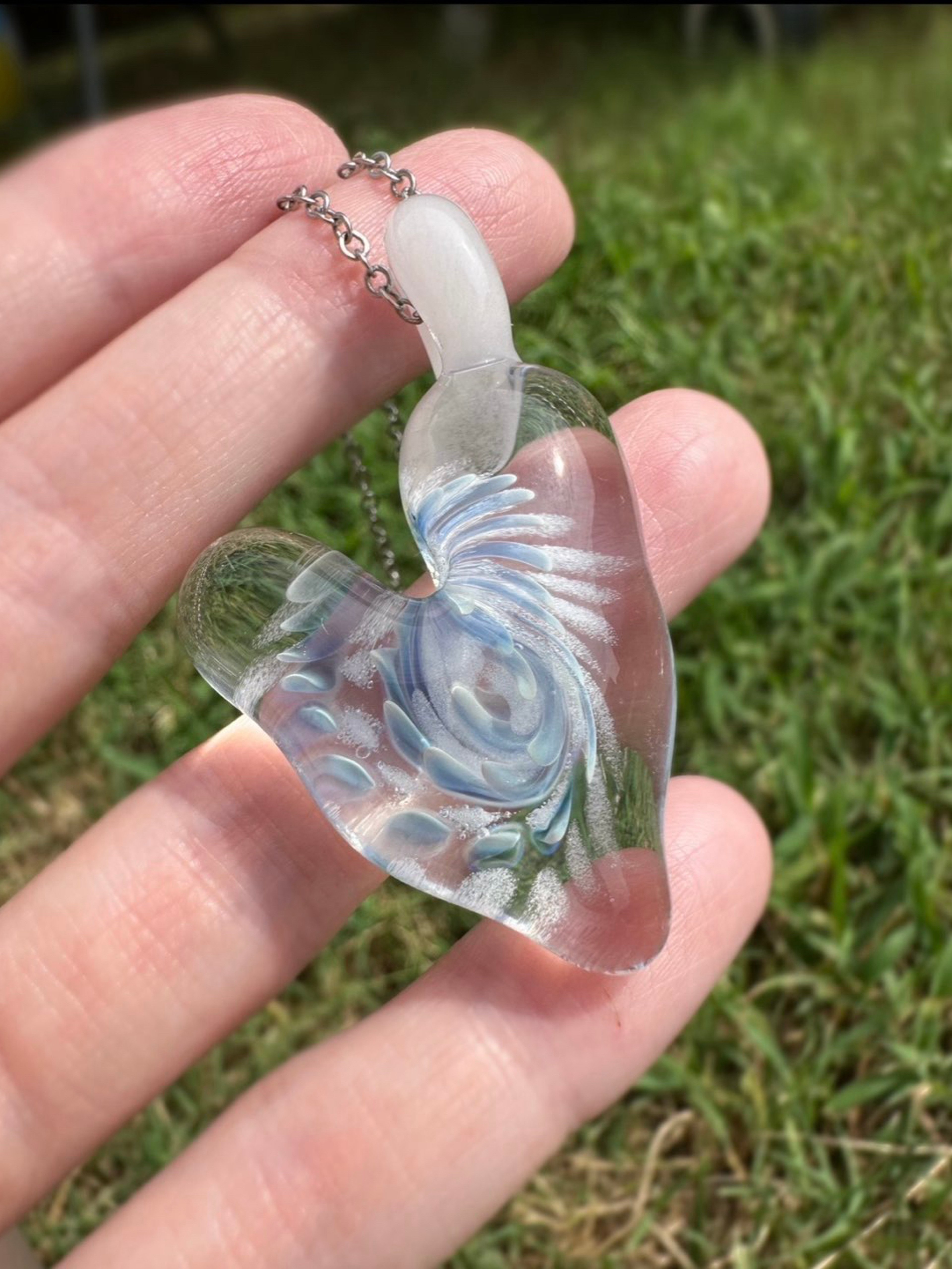 Glow in the Dark Implosion Heart Pendant image 0