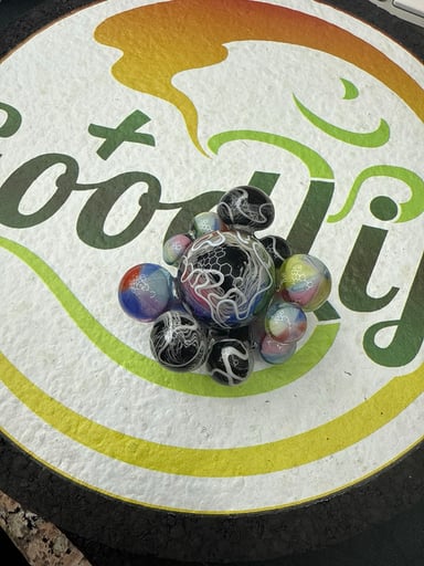 Preview pic of Scomomoanet - Mushroom Cluster Rainbow Pendant