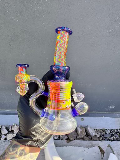 Preview pic of Heady Cooper Glass Wig Wag Dychro & Faceted Attachments