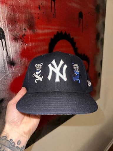 Preview pic of Allmyhatsaredead Yankees Hat with Grateful Dead x MF Doom Bears
