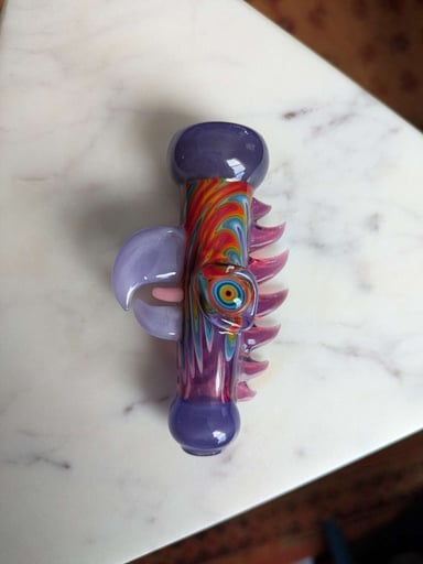 Preview pic of RJ Parrot Chillum in Purples and Wigwag