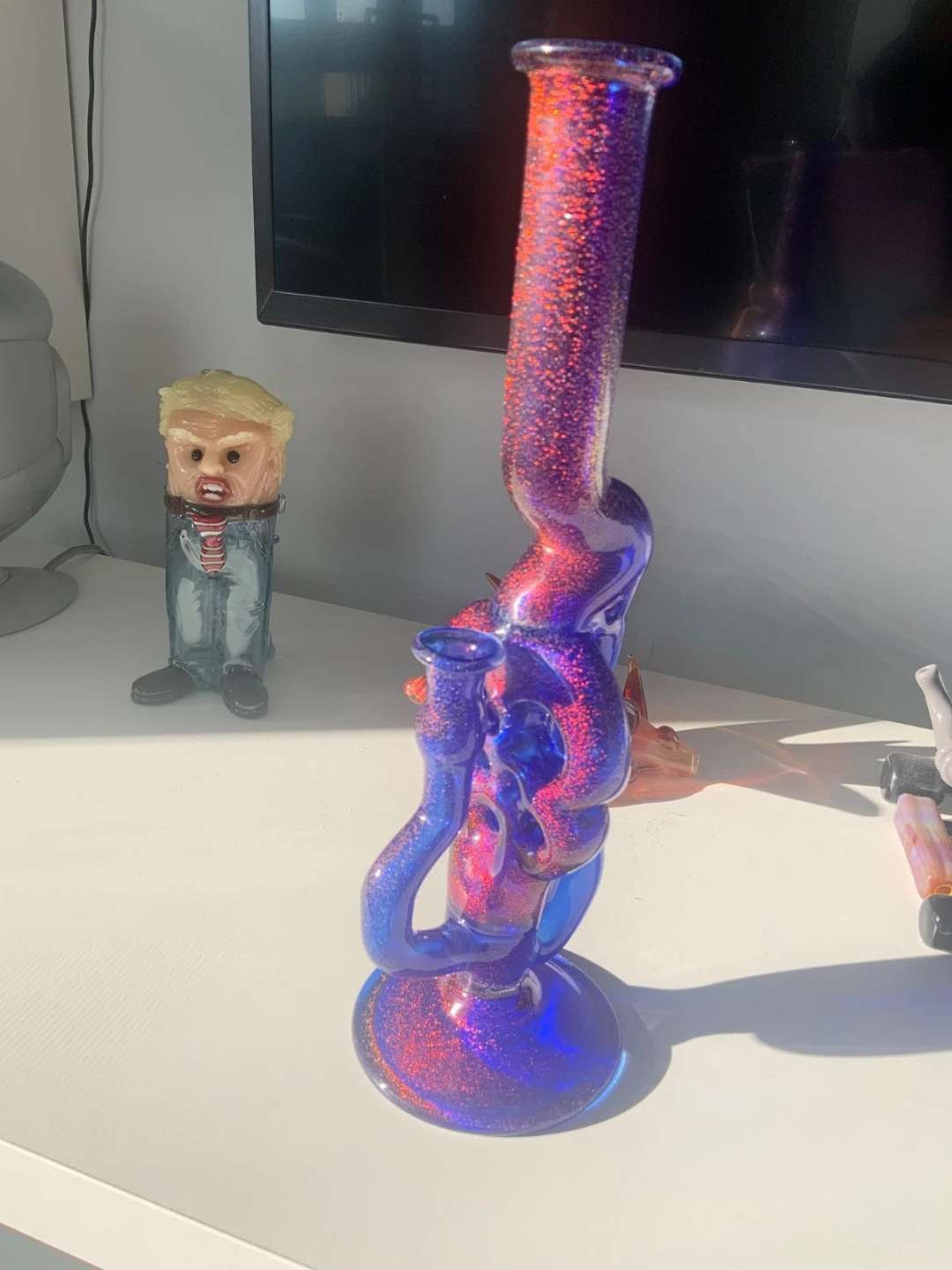 heady glass Jakers swiss perc recycler 10mm fully dichro image 0