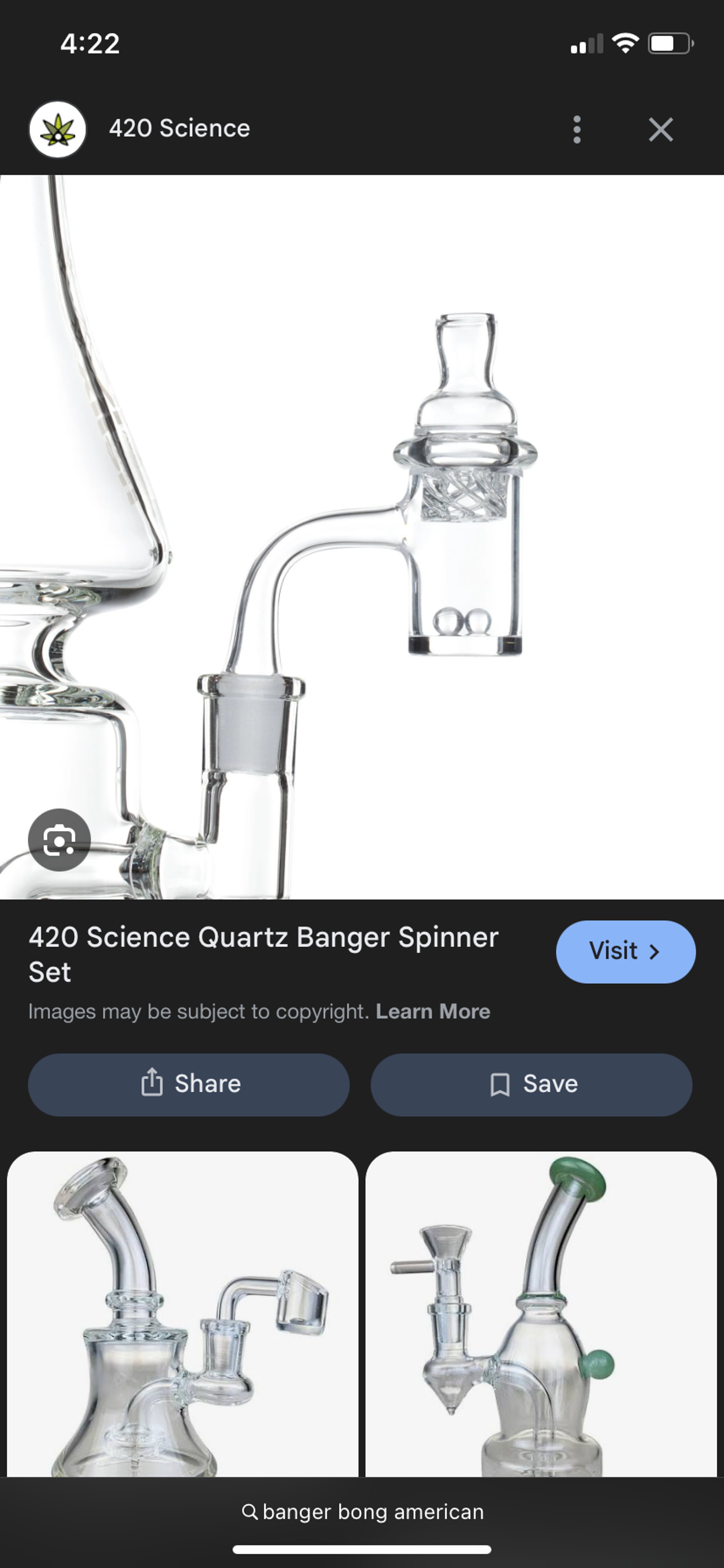 Preview pic of ISO banger or terp slurper 90 degree