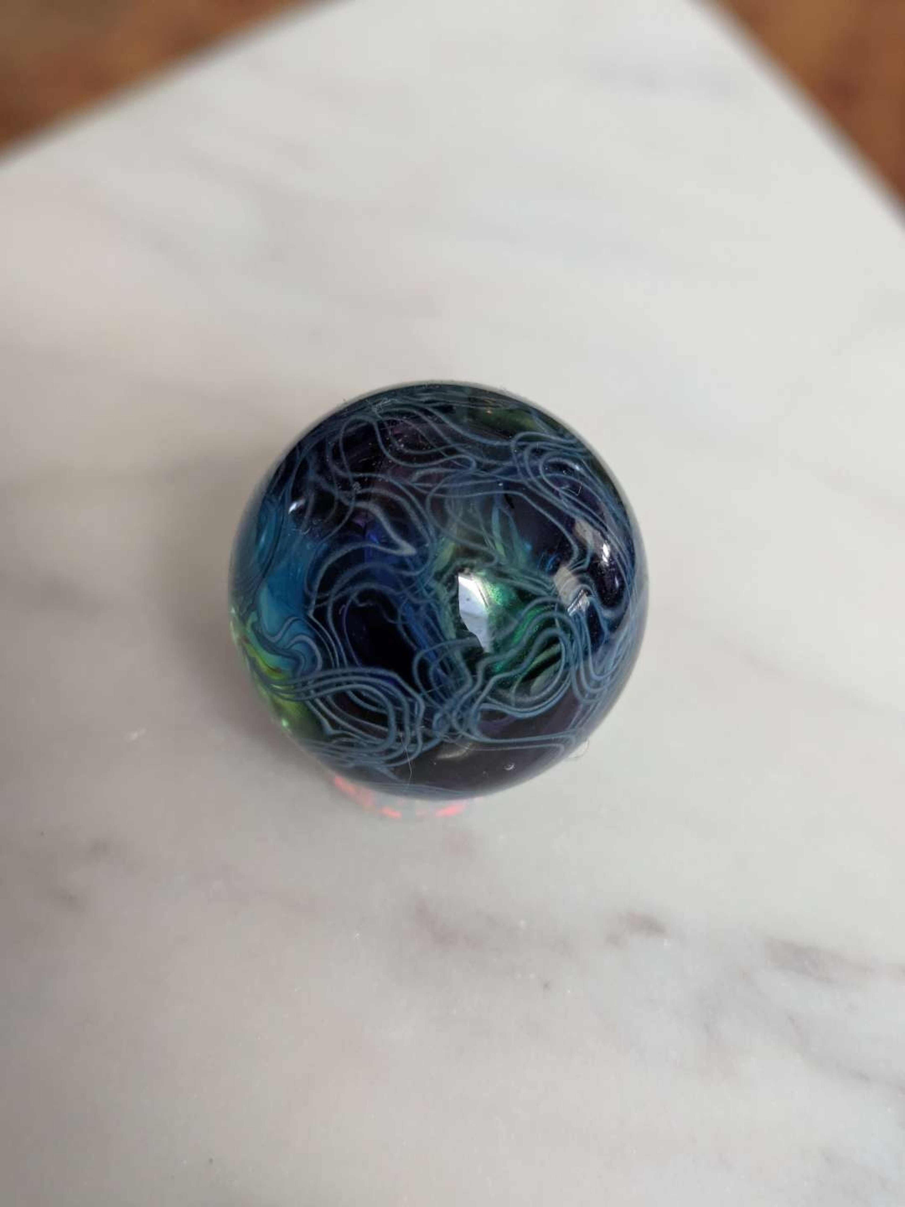 25mm Scomo marble in Chromium, Neptunium, and purple image 0