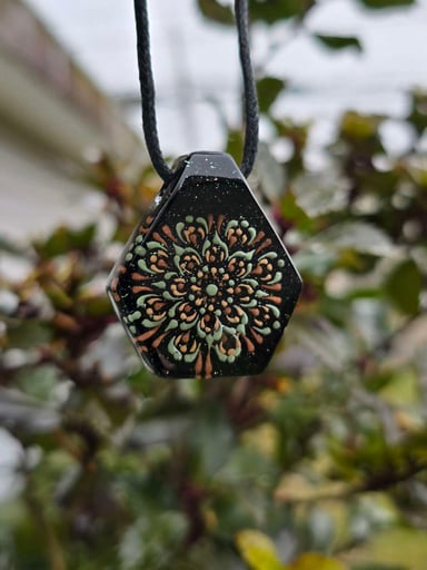 Preview pic of Seconds Dot Mandala Layered Glow Pendant