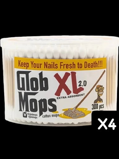 Preview pic of Glob Mops XL 2.0 Extra Absorbent Cotton Swabs - 300 Count Each