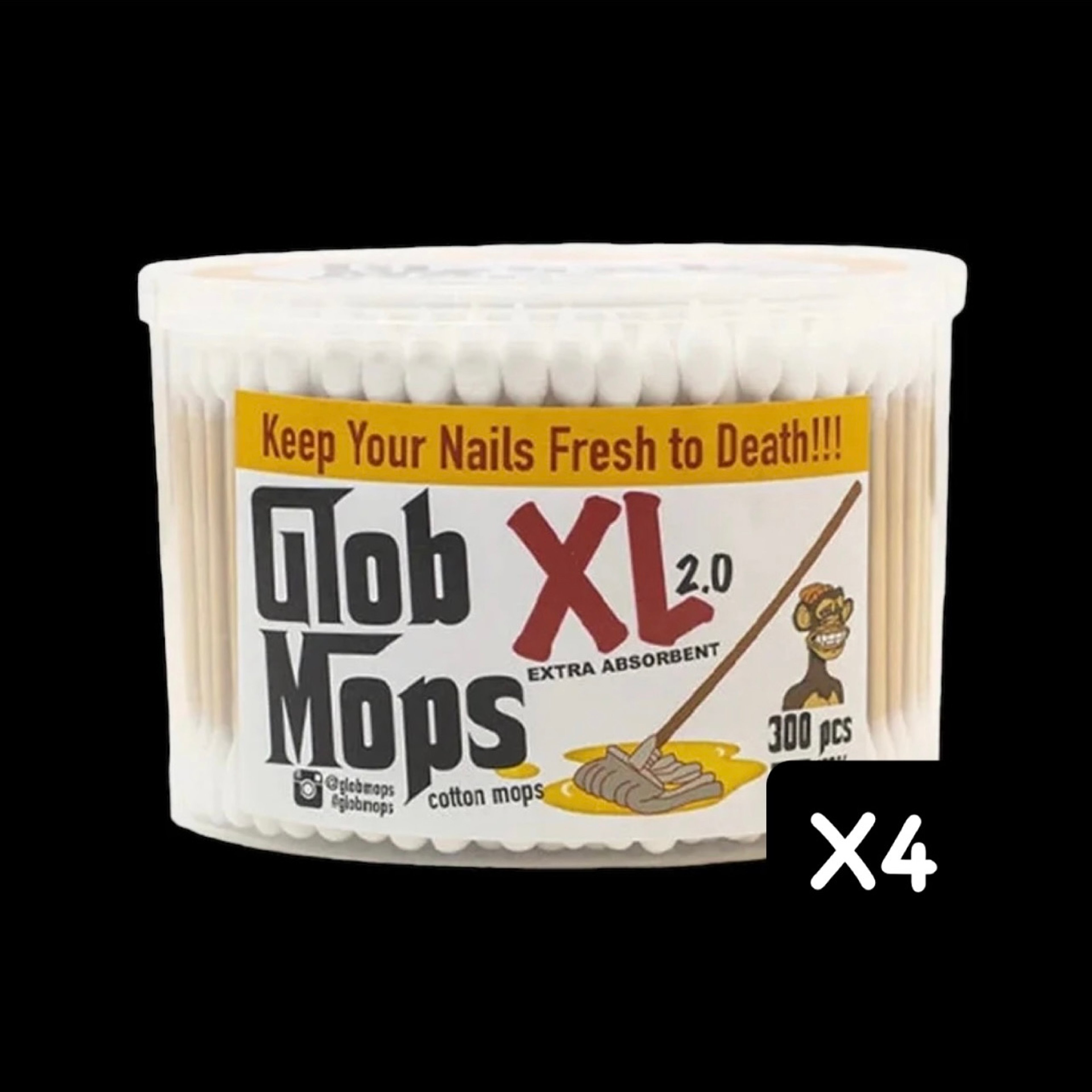 Glob Mops XL 2.0 Extra Absorbent Cotton Swabs - 300 Count Each image 0