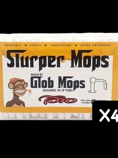 Preview pic of Glob Mops Slurper Mops Extra Absorbent Cotton Swabs - 200 Count