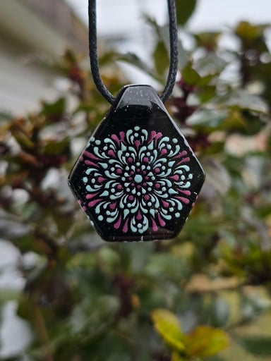 Preview pic of Dot Mandala Layered Glow Pendant