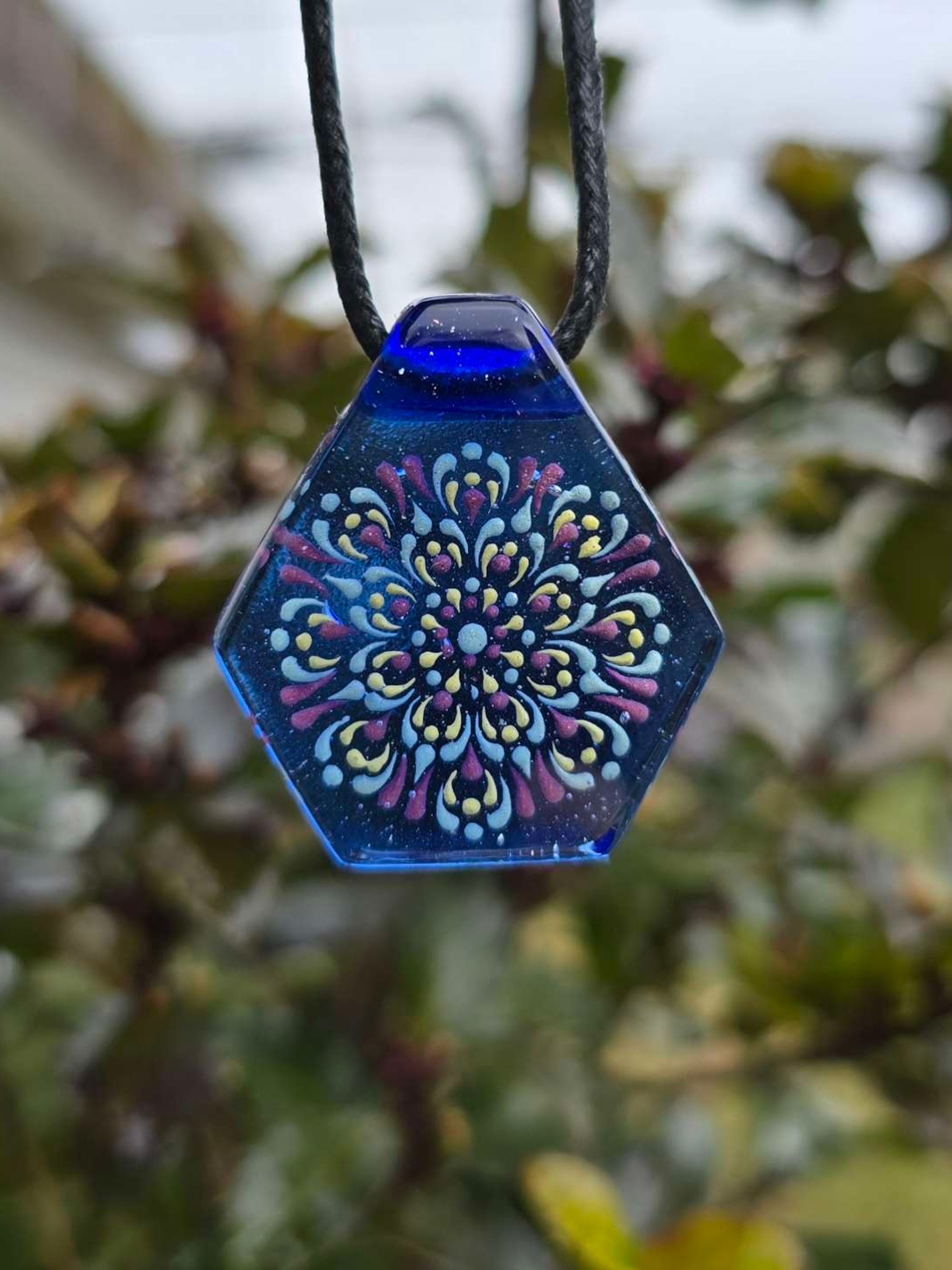 Dot Mandala Layered Glow Pendant image 0