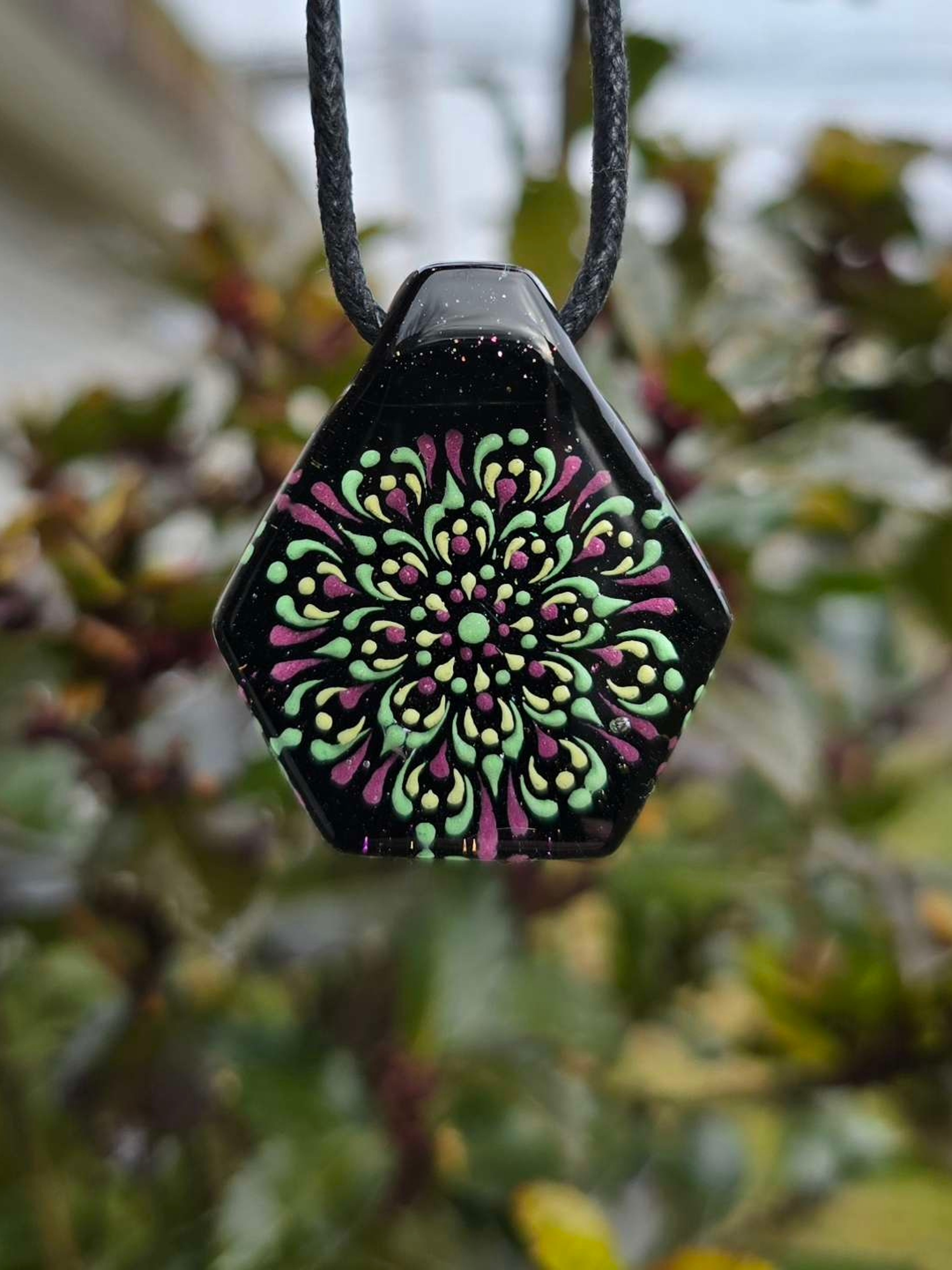 Dot Mandala Layered Glow Pendant image 0