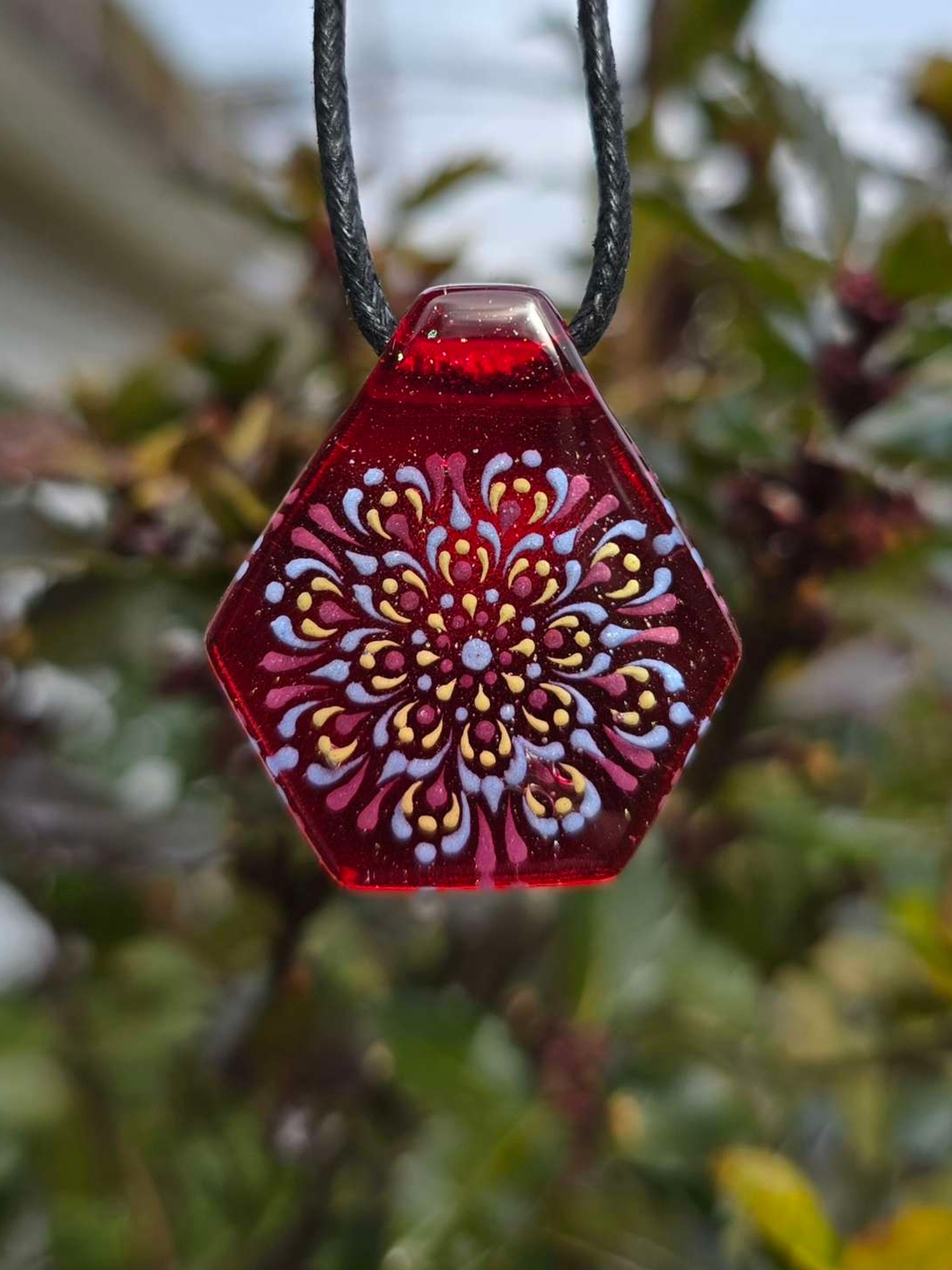 Dot Mandala Layered Glow Pendant image 0