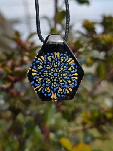 Preview pic of Dot Mandala Layered Glow Pendant