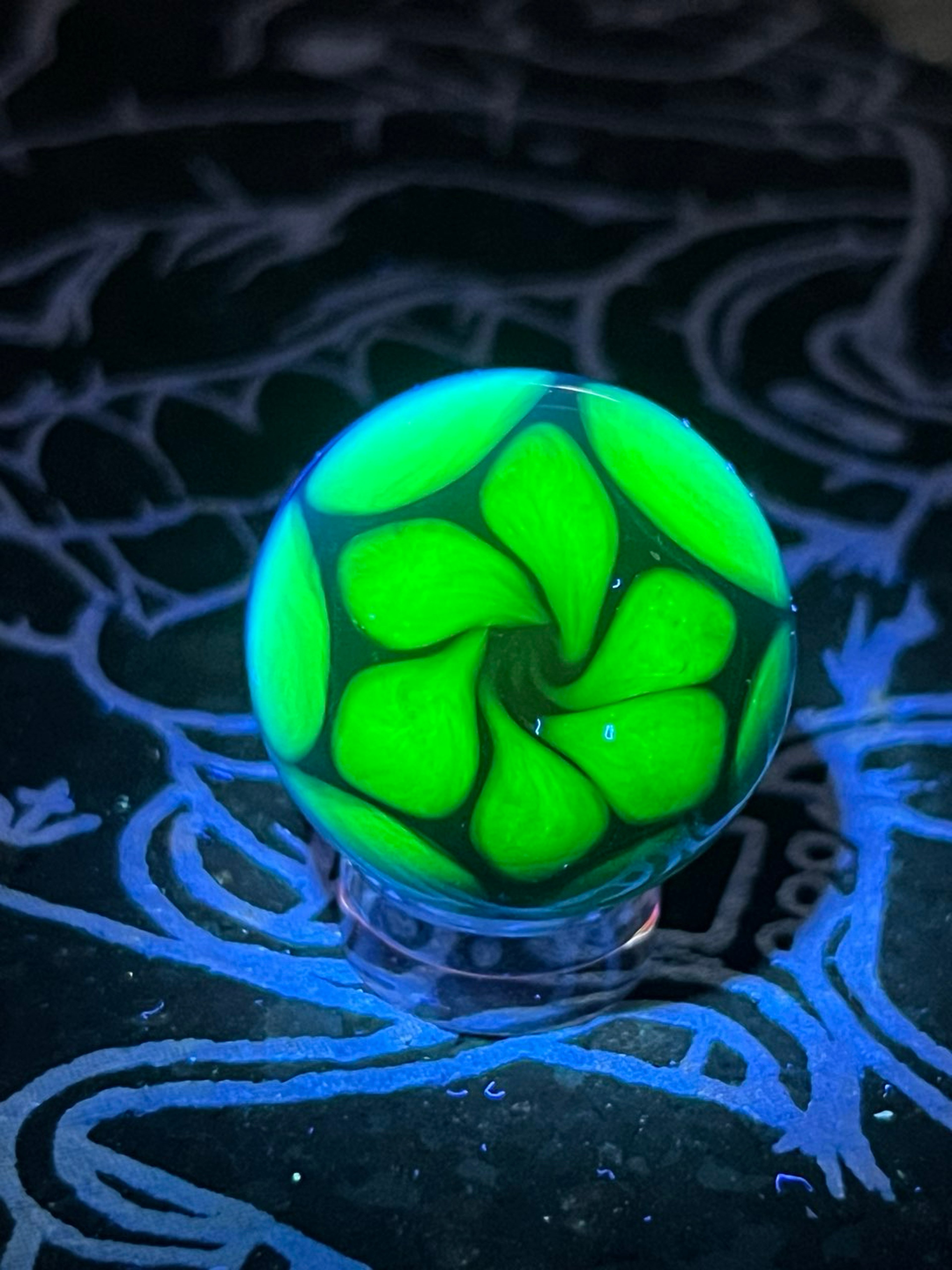 Uv green blue and pink honeycomb marble image 0