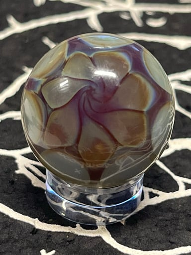 Preview pic of Caramelo honeycomb marble Uv green back