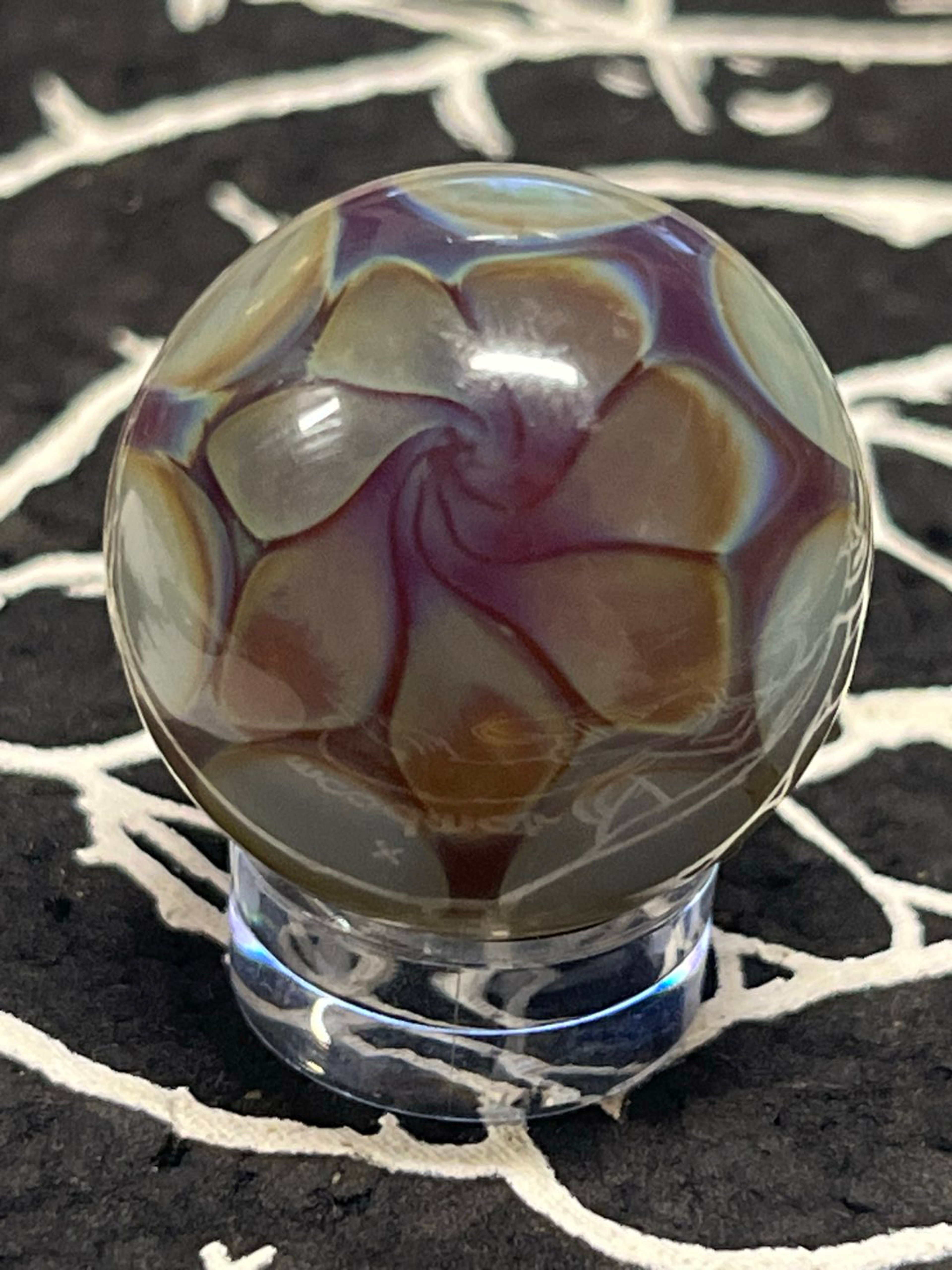 Caramelo honeycomb marble Uv green back image 0