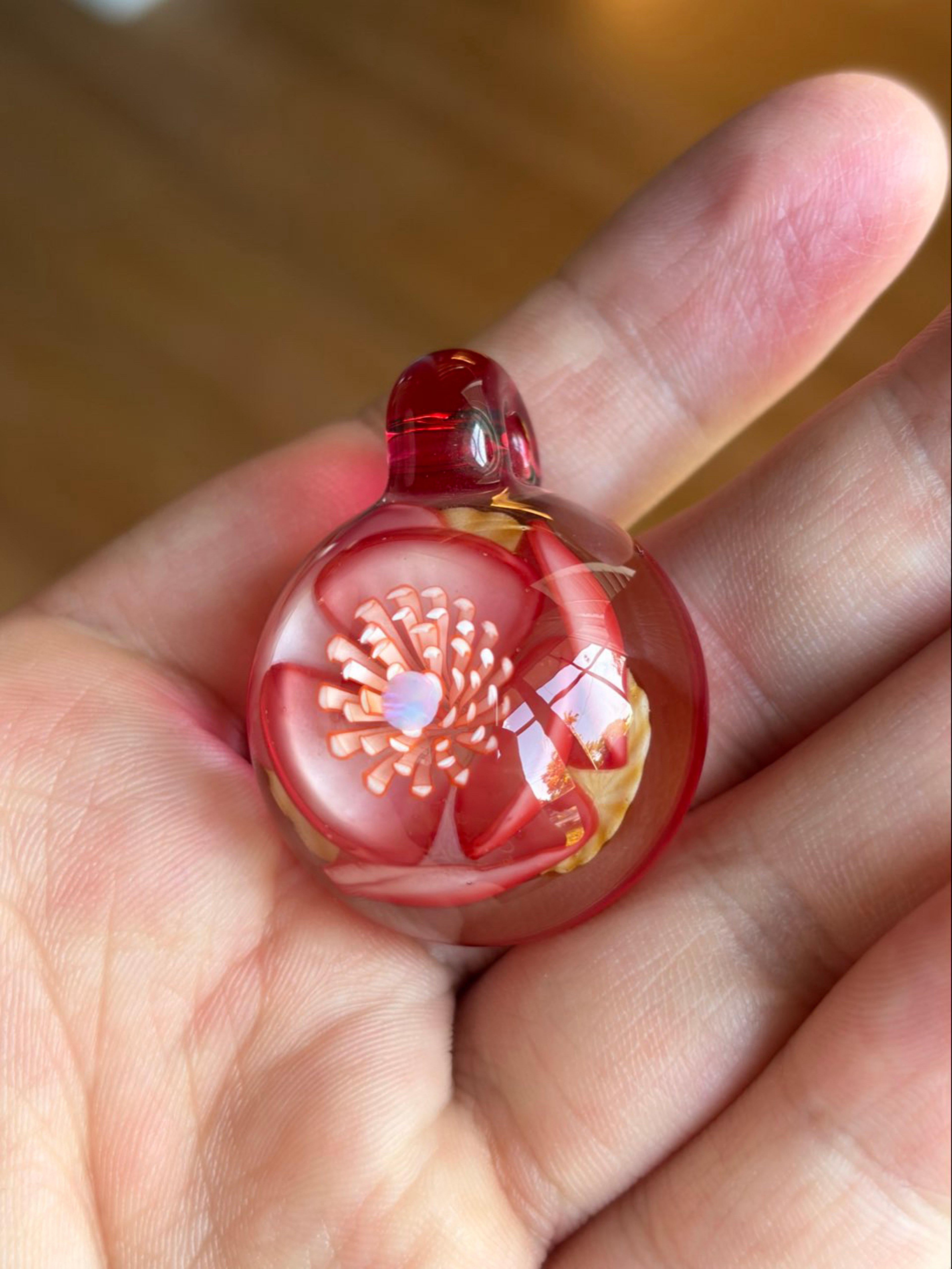 Preview pic of Jared Delong Flower Pendant with Opal