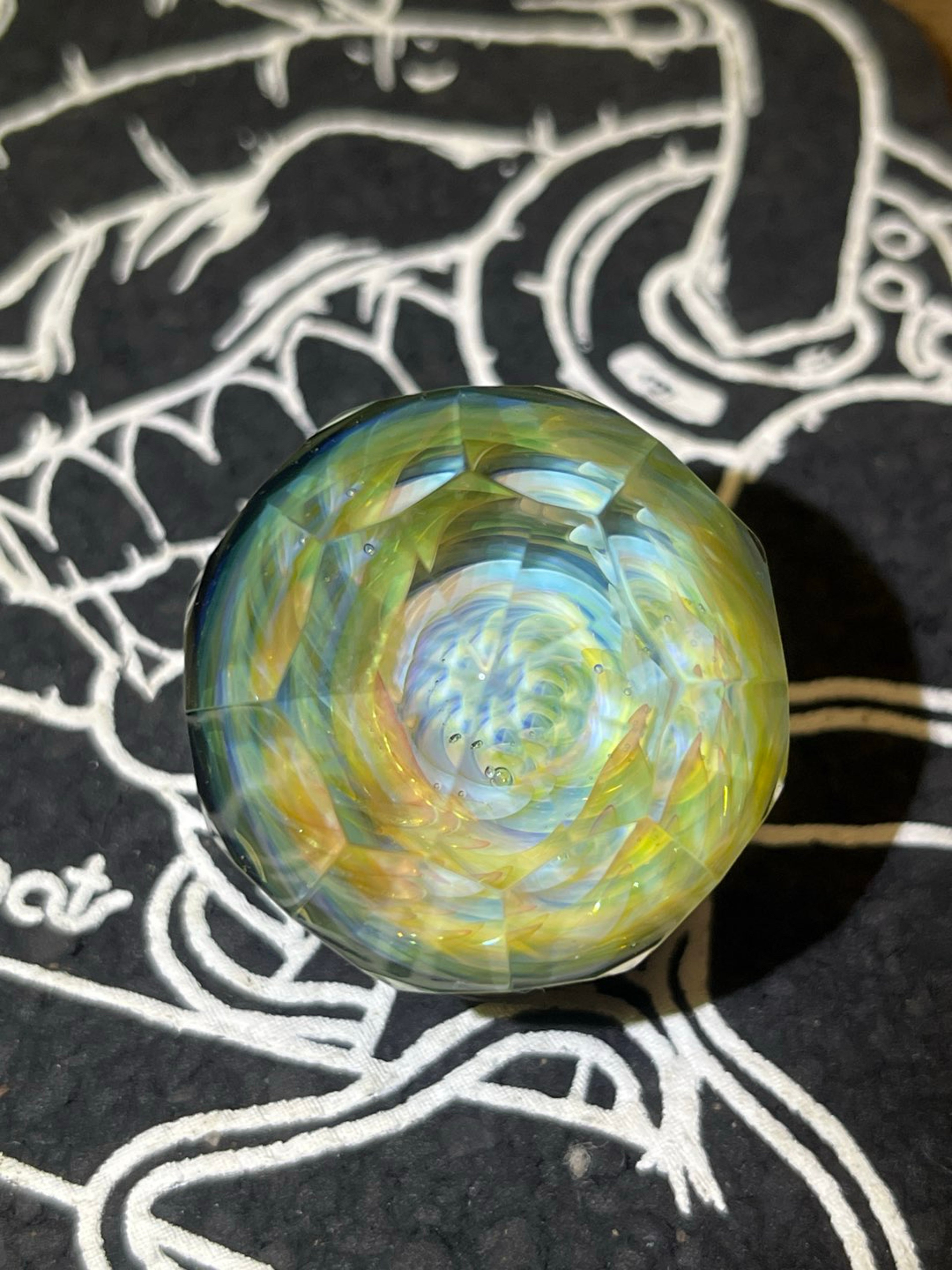 Faceted Spacey fume implosion marble image 0