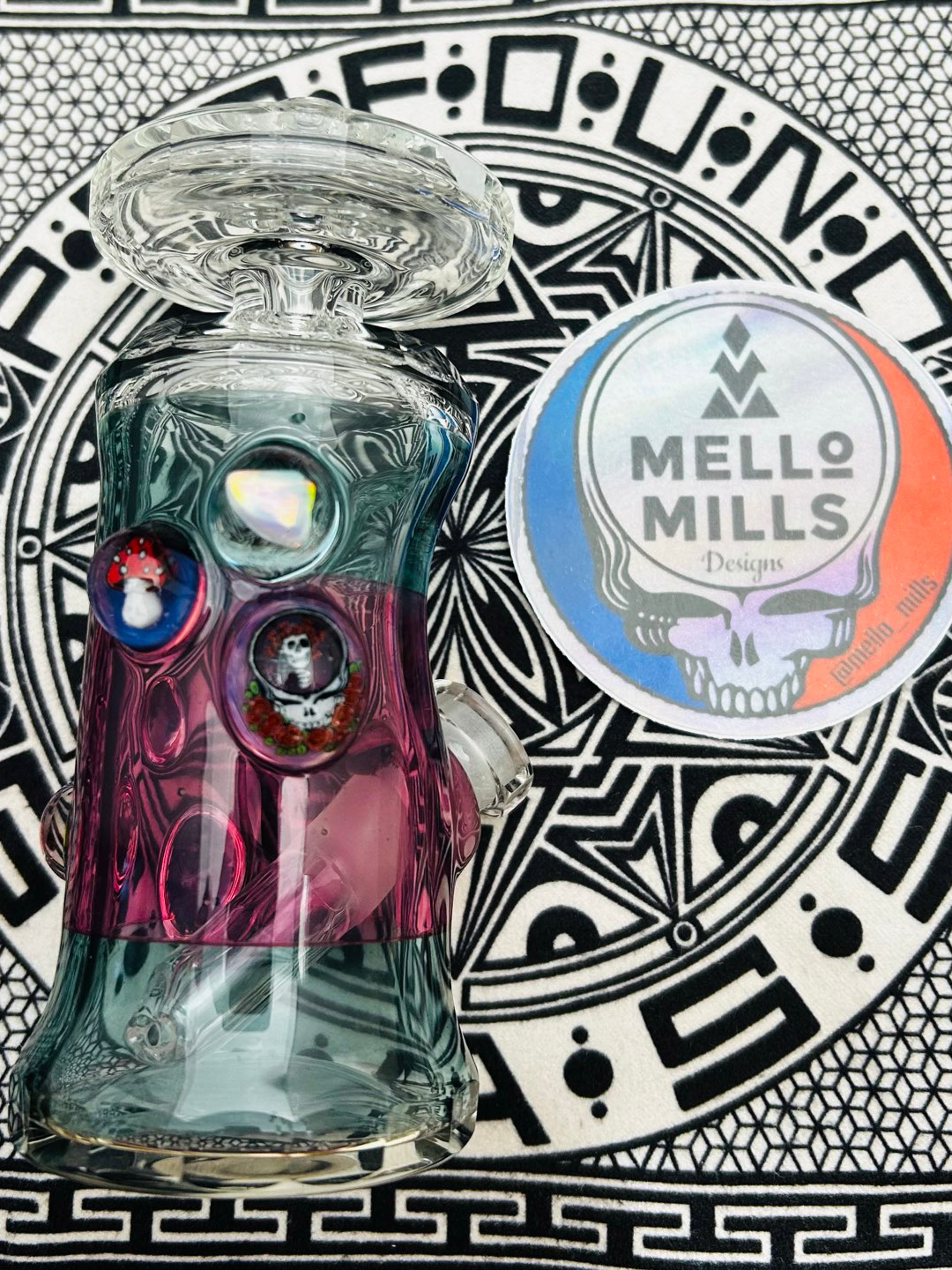Preview pic of Grateful Dead Faceted Millie + Opal Chug Jug