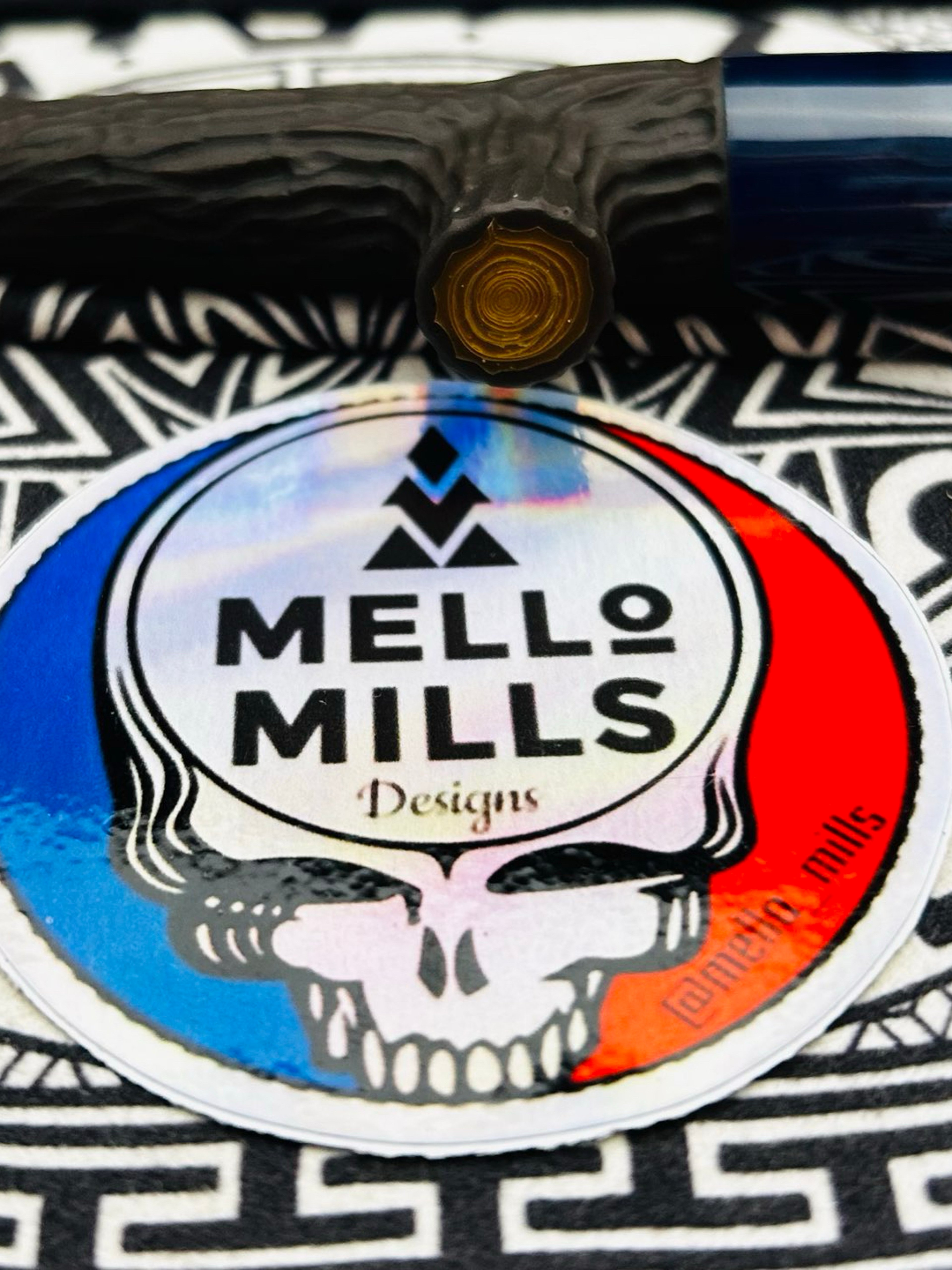 Preview pic of Custom made Cold Worked Log + Woodgrain Millie Chillum