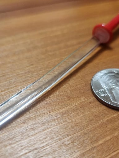 Preview pic of EWOK glass Katana Dabber with Red and White Handle