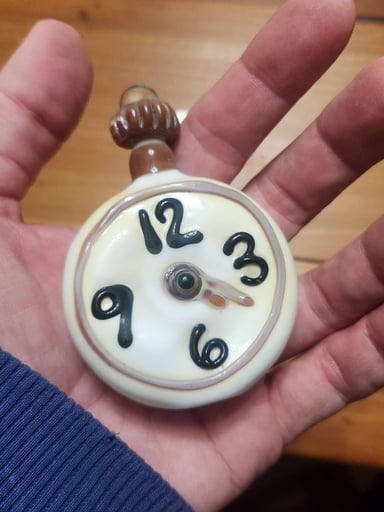 Preview pic of Sakibomb aka HACKYSACKY Alice in Wonderland 4:20 Pocket Watch ⌚️ Dry Pipe