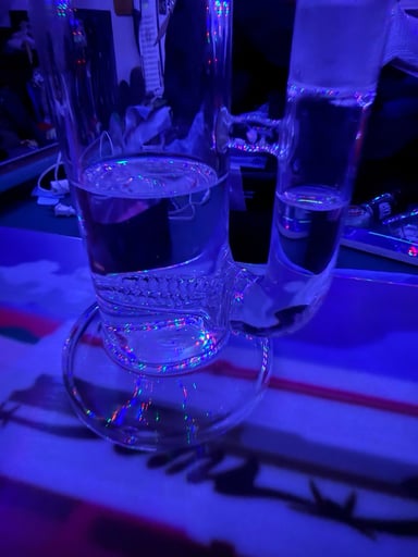 Preview pic of Greek glass double gridded natty neck with opel