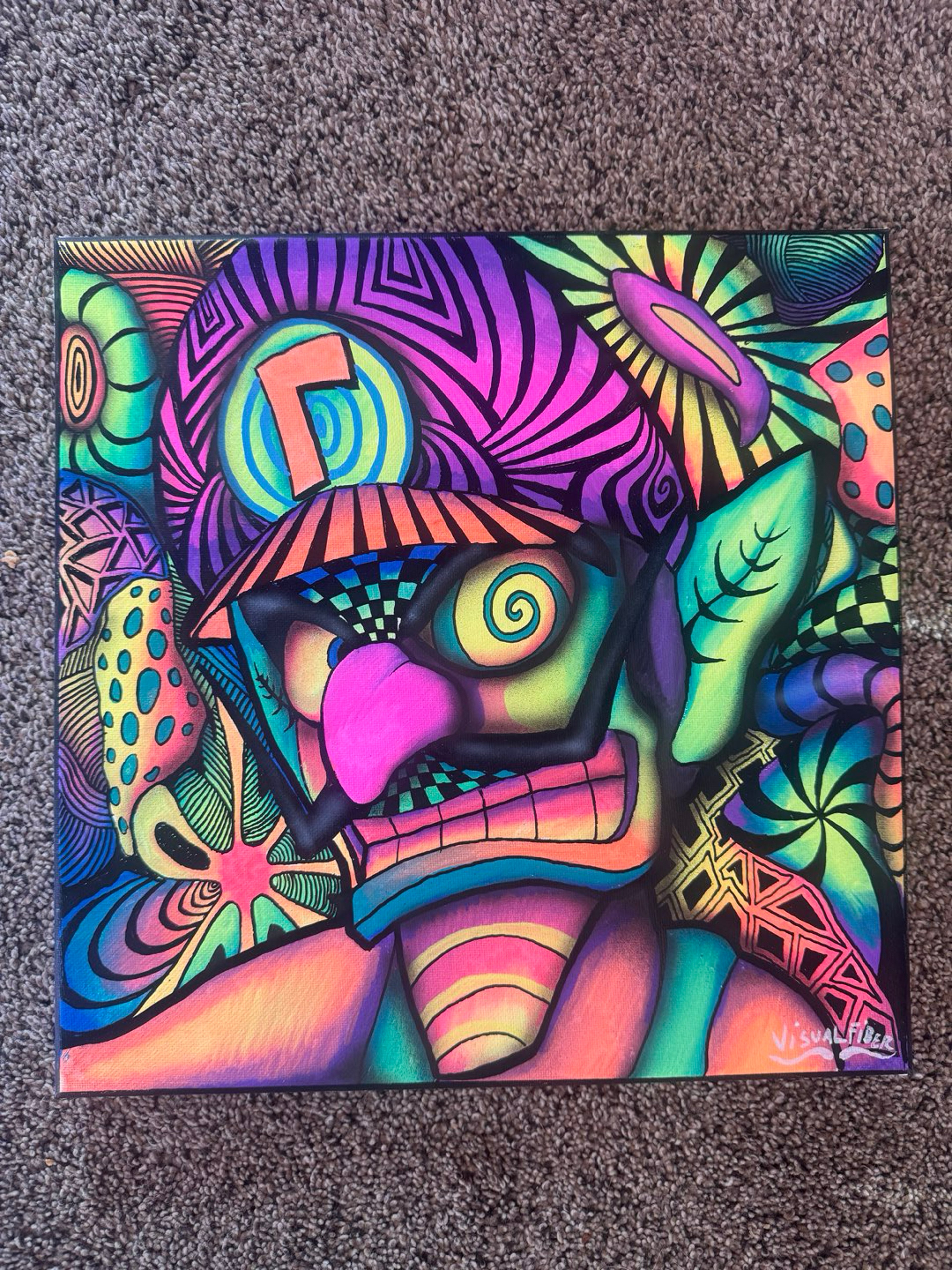 Preview pic of LE-5 Waluigi prints 12x12”  on thick paper