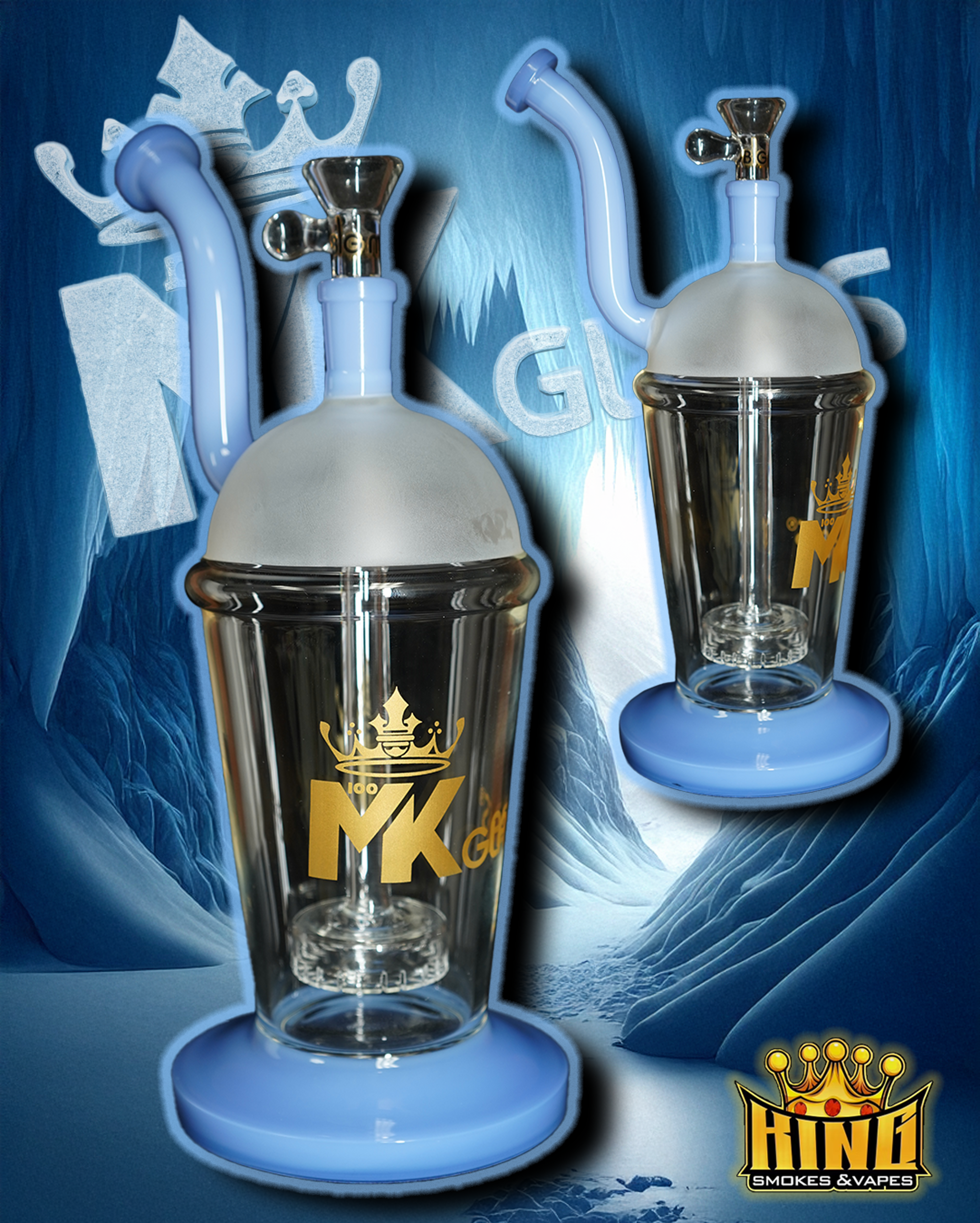 Preview pic of 🧊 MK GLASS – FROSTED DOME RIG