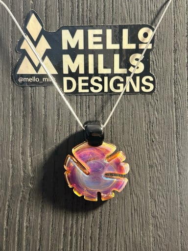 Preview pic of Caved faux agate slice pendant