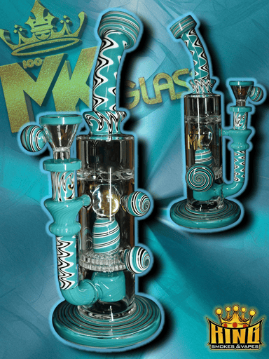 Preview pic of 💚 MK GLASS – ICY TEAL SWIRL RIG