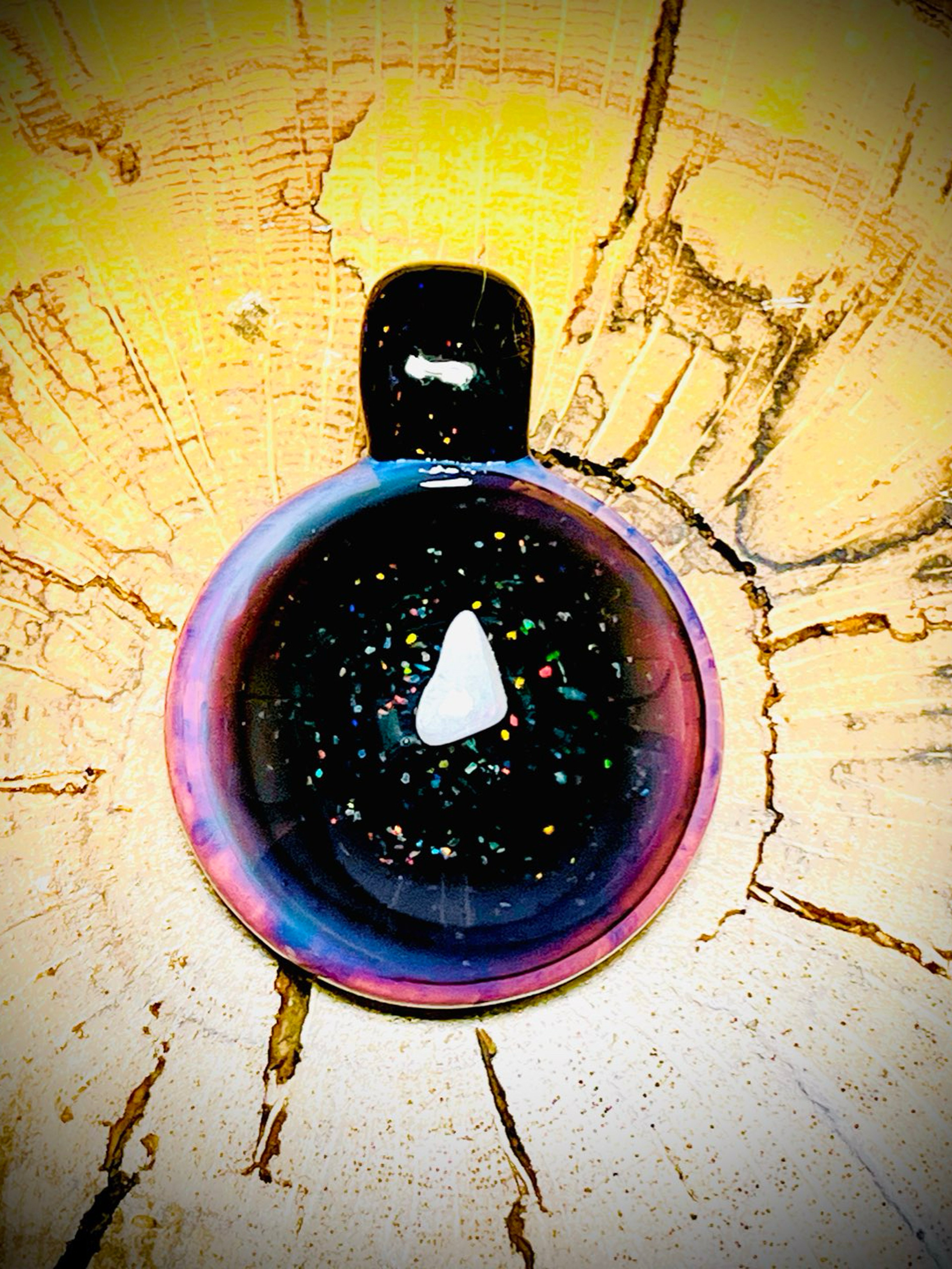 Crushed Opal Tumbled Opal Pendant image 0