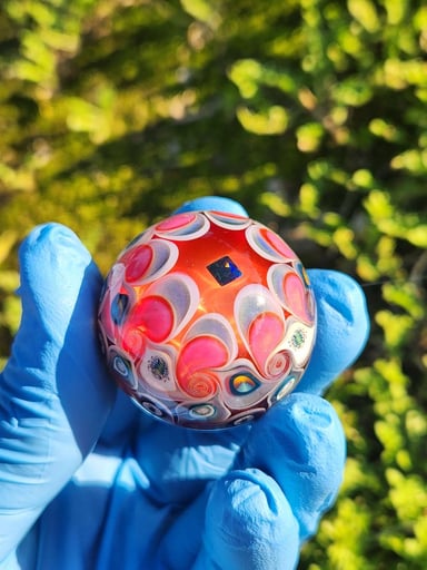 Preview pic of JOSH SABLE OPAL encasment marble with triple millie bands