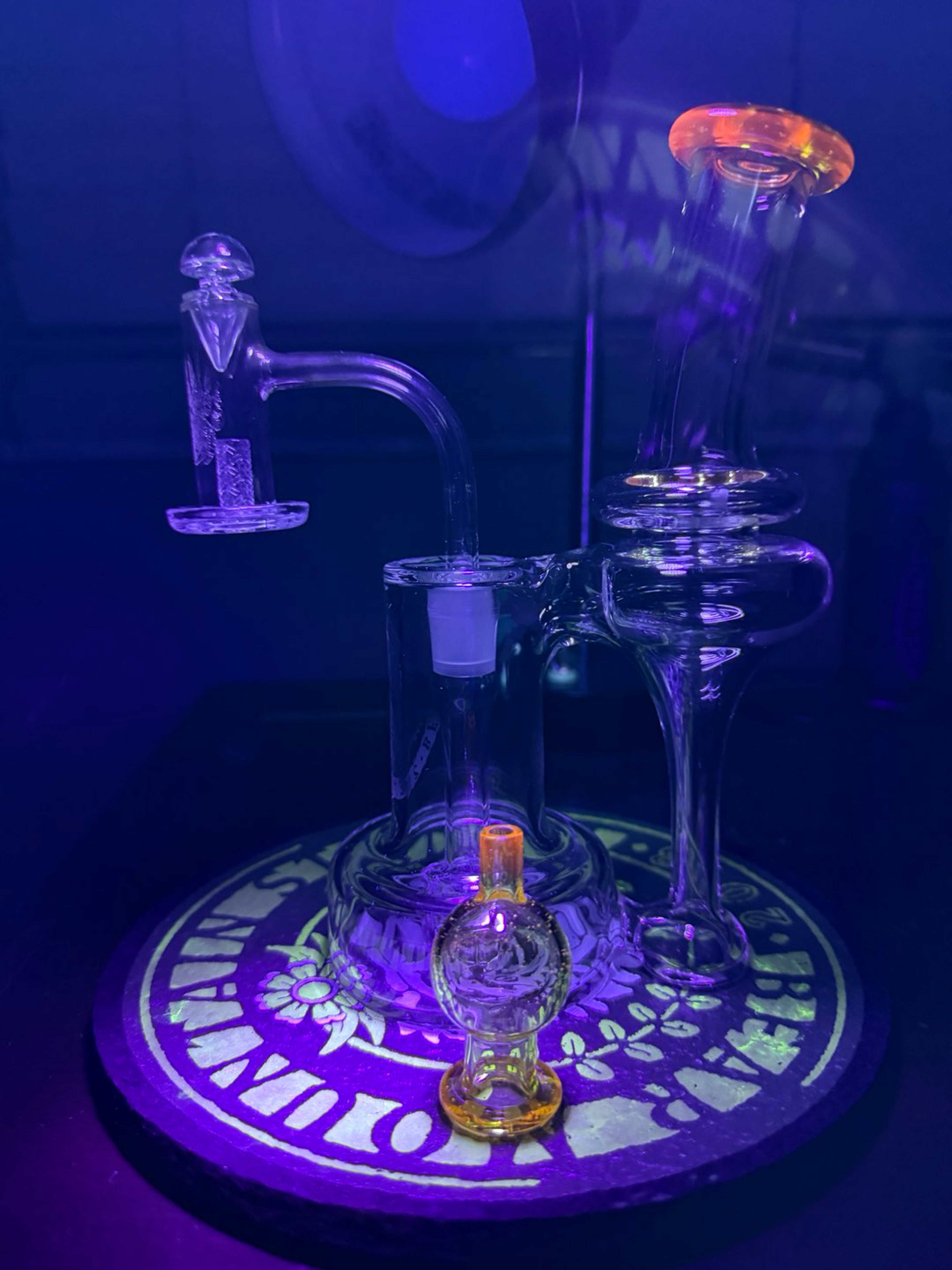 Preview pic of 14mm BMS RBR with custom ESB slurper, quartz cap and carved pillar