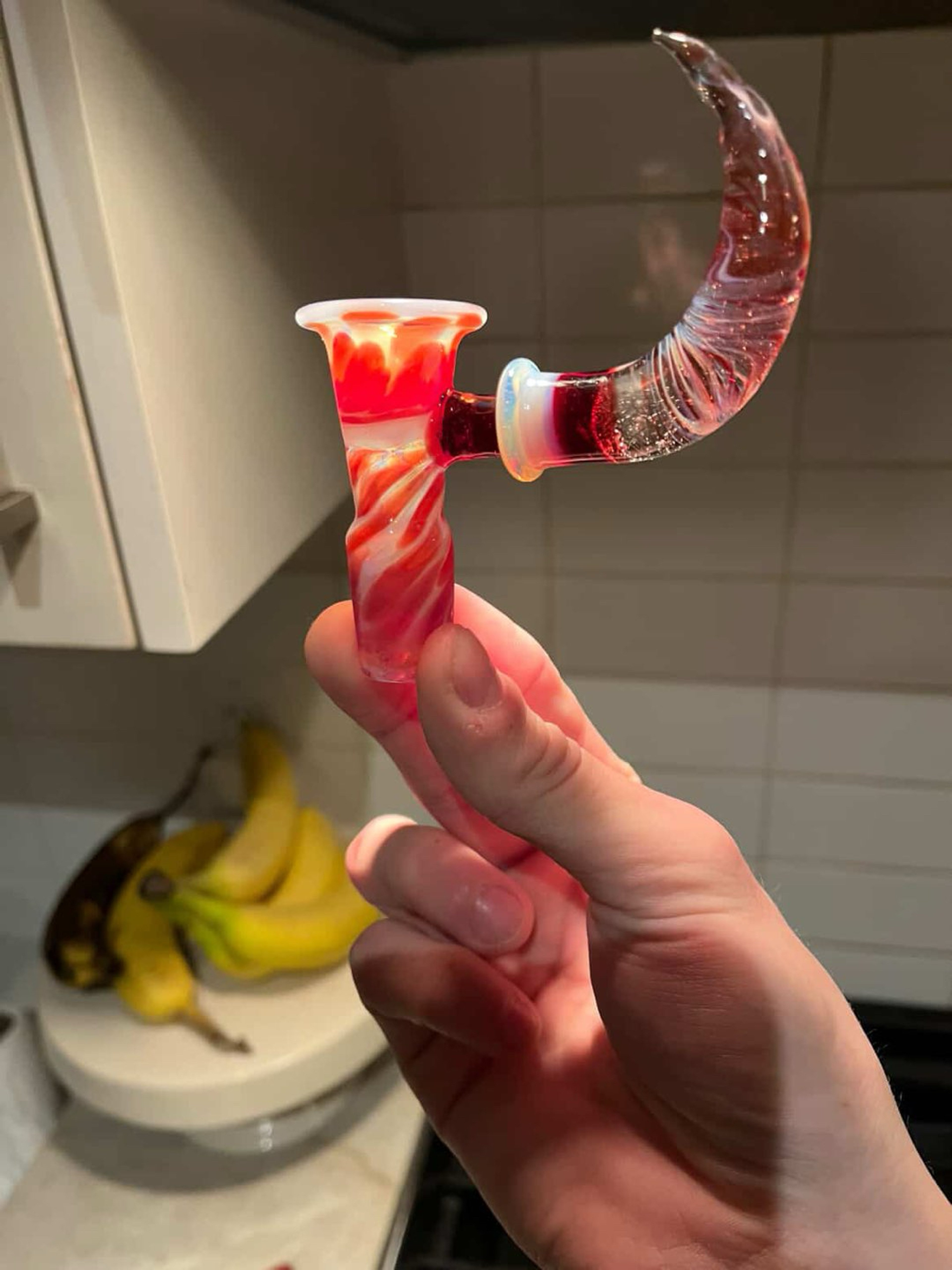 Preview pic of FW AKP Glass Mega Horn 18/4 Slide with Ghost Accents