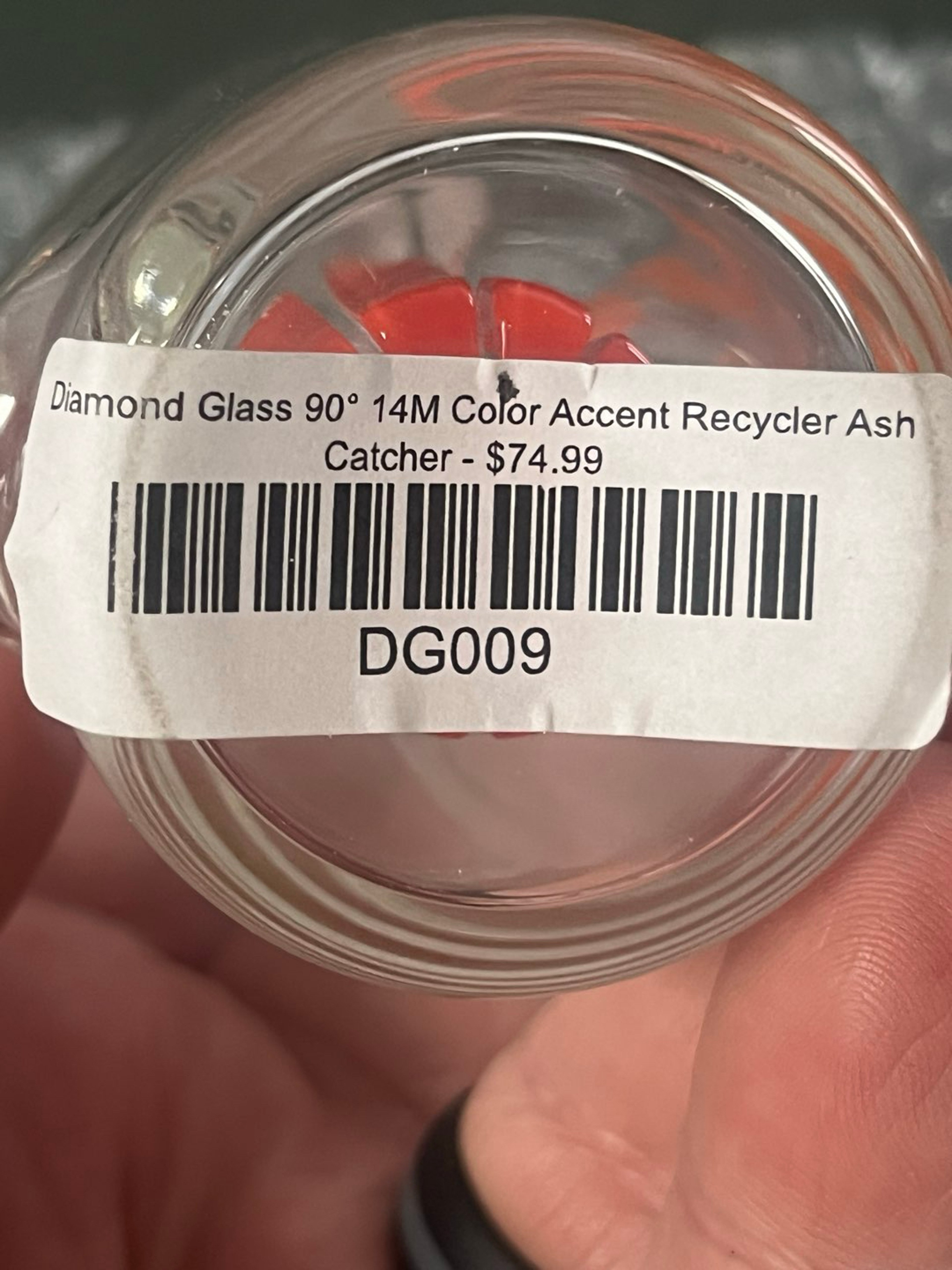 Preview pic of Diamond Glass 90 degree 14 M recycler Ash Catcher