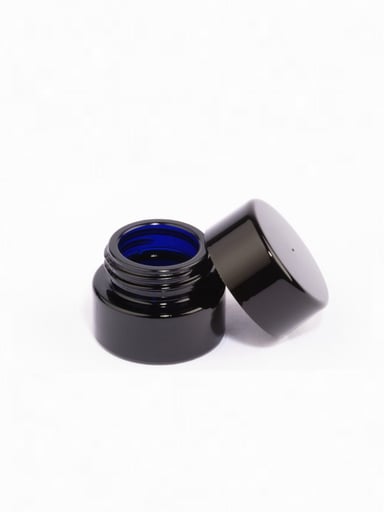 Preview pic of [95ct] 5ml Round UV-Miron Glass Jar w/ Lid (1 Case)