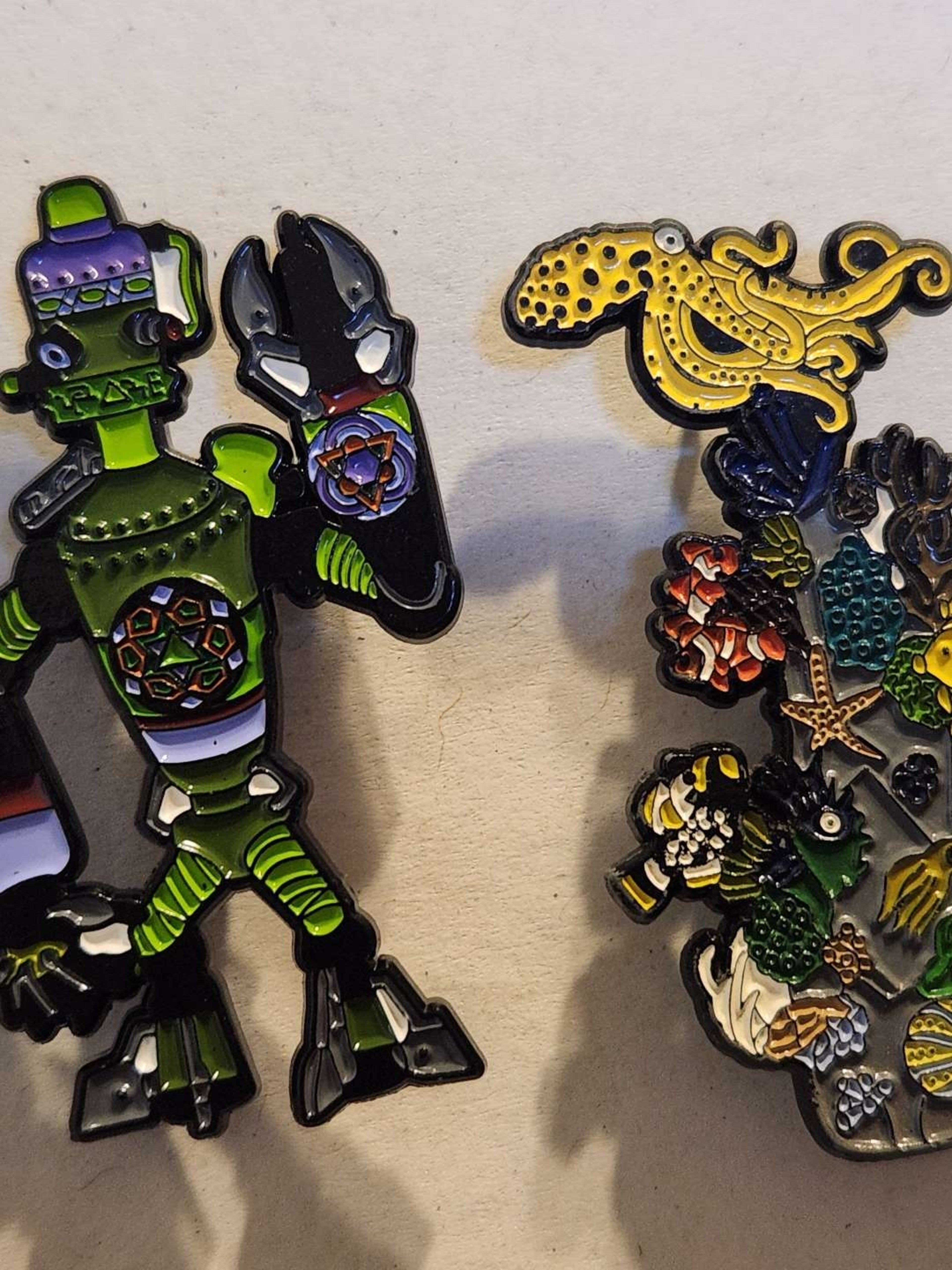 Preview pic of Joe P / Joe Peters 🤖 Robot and Octopus Hat Pins 📌