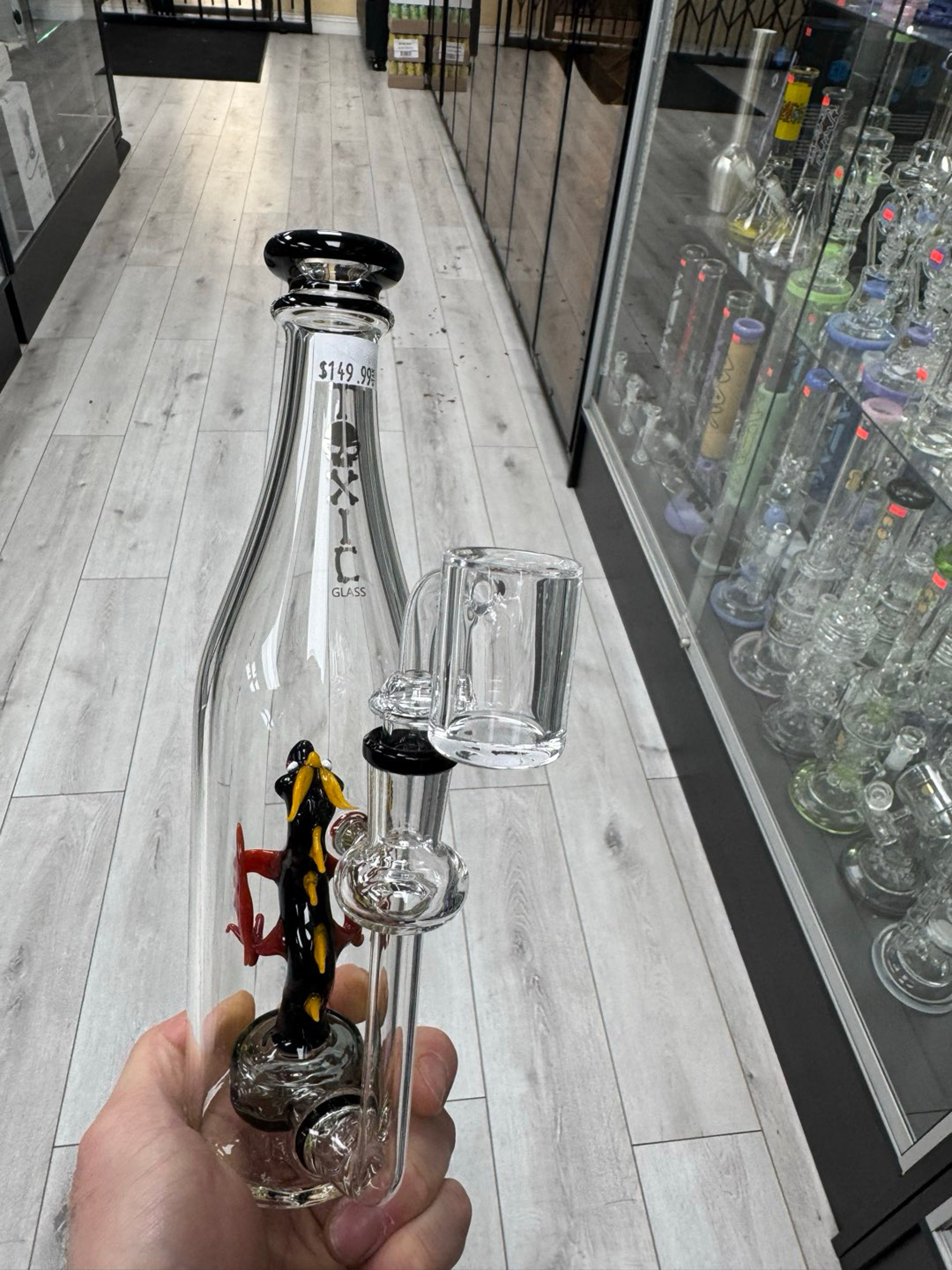 Preview pic of Toxic glass dragon bottle rig black