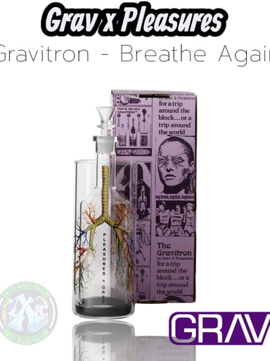 Preview pic of Grav x Pleasures - Gravitron Large - Breathe Again Gravity Bong
