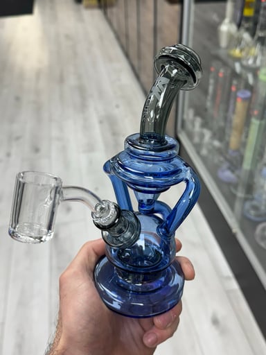 Preview pic of Mk glass dual uptake recycler blue / black