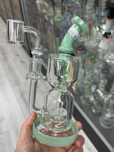 Preview pic of Mk glass recycler single uptake light green