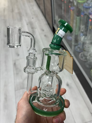 Preview pic of Mk glass recycler single uptake dark green
