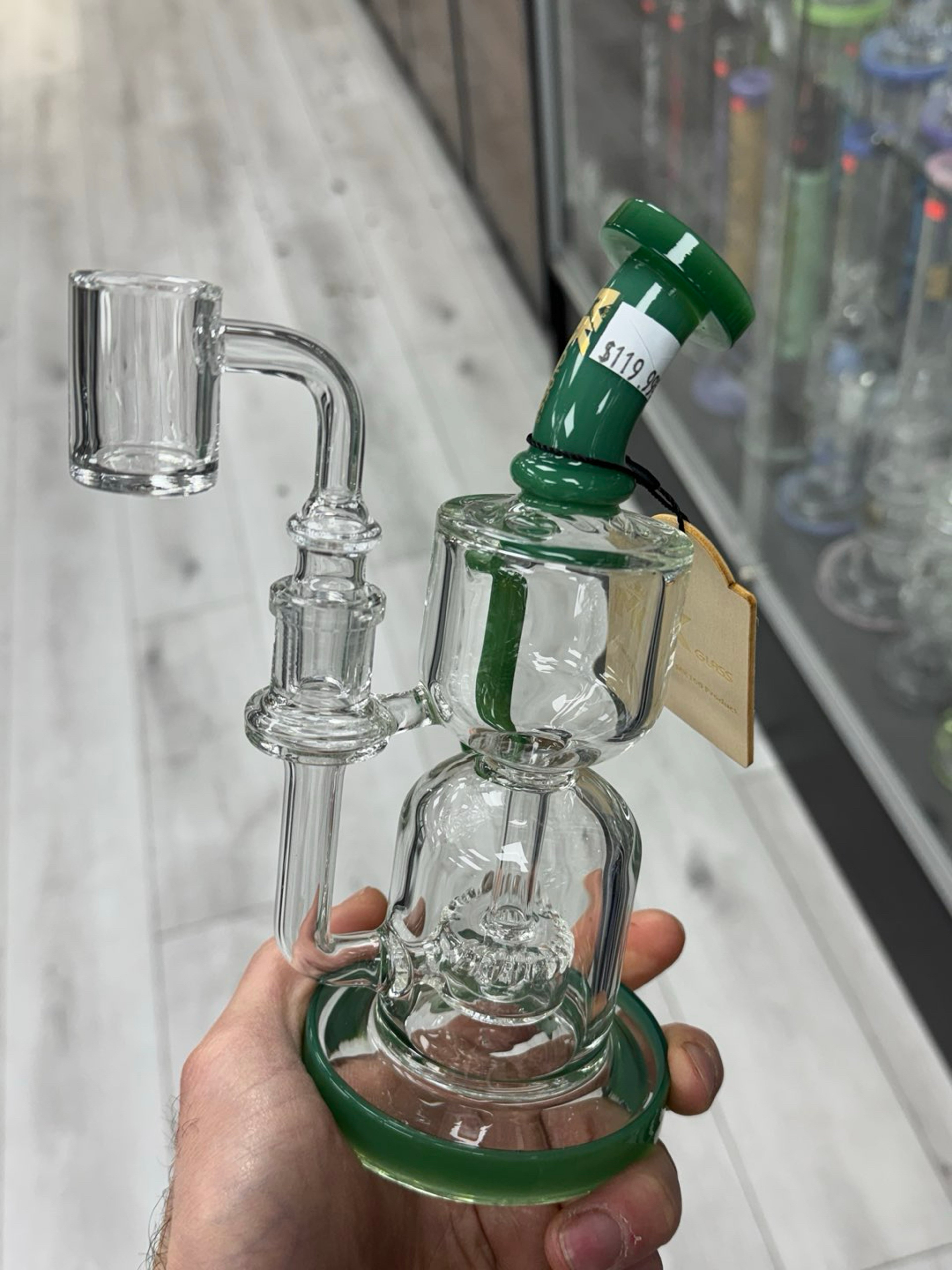 Mk glass recycler single uptake dark green image 0