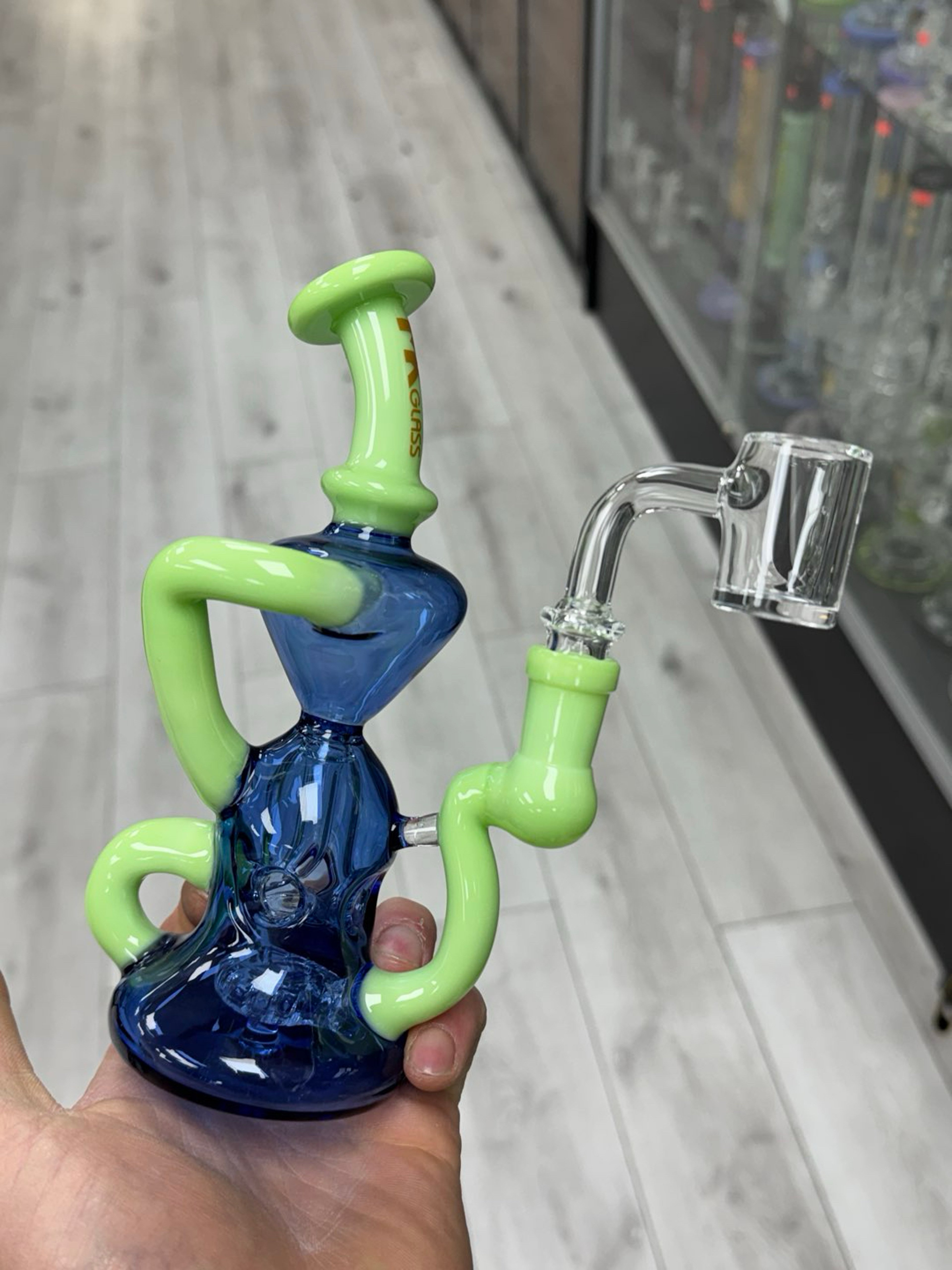 Mk glass single uptake recycler green / blue image 0