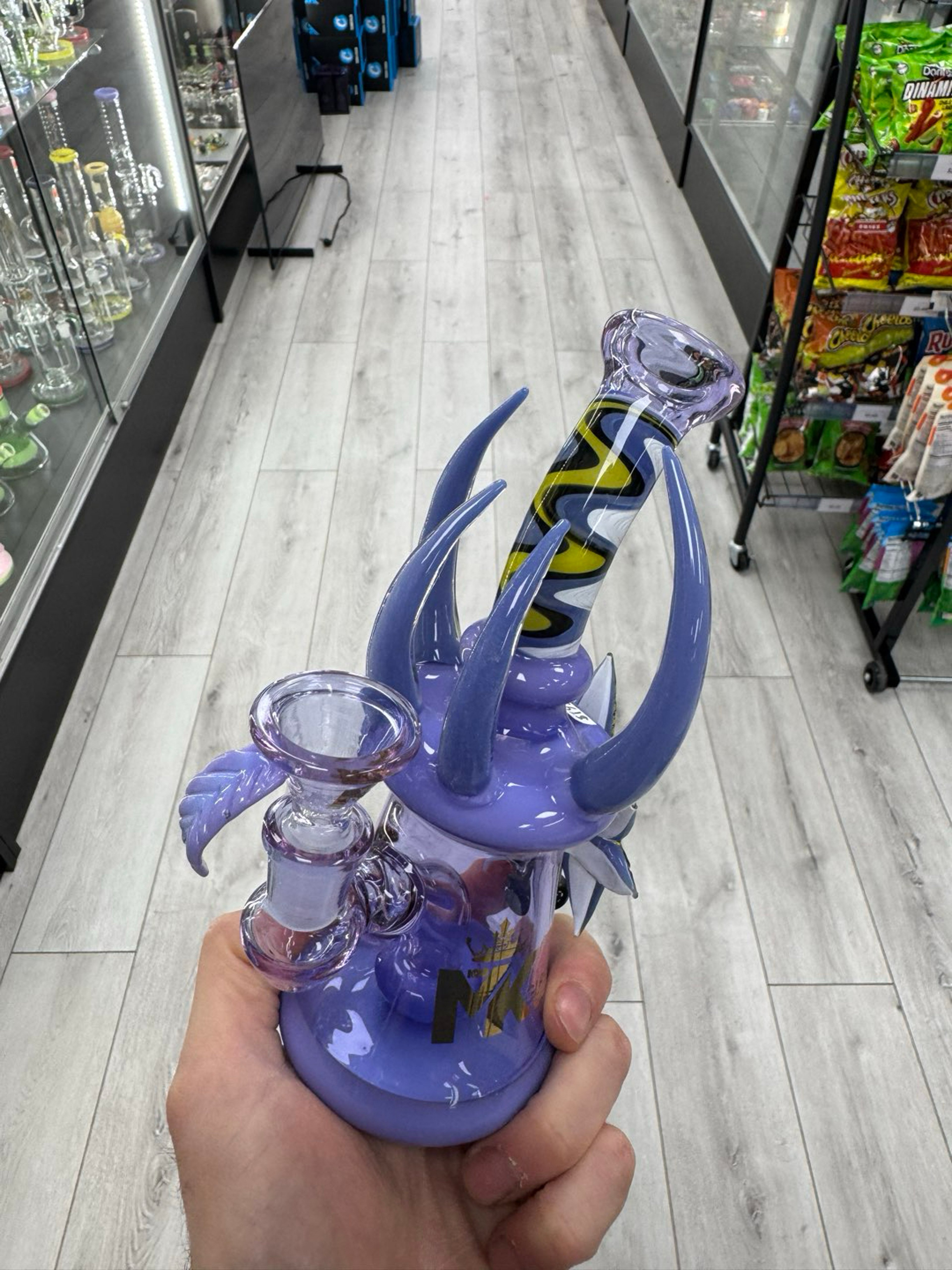 Preview pic of Mk glass bloom dab rig purple